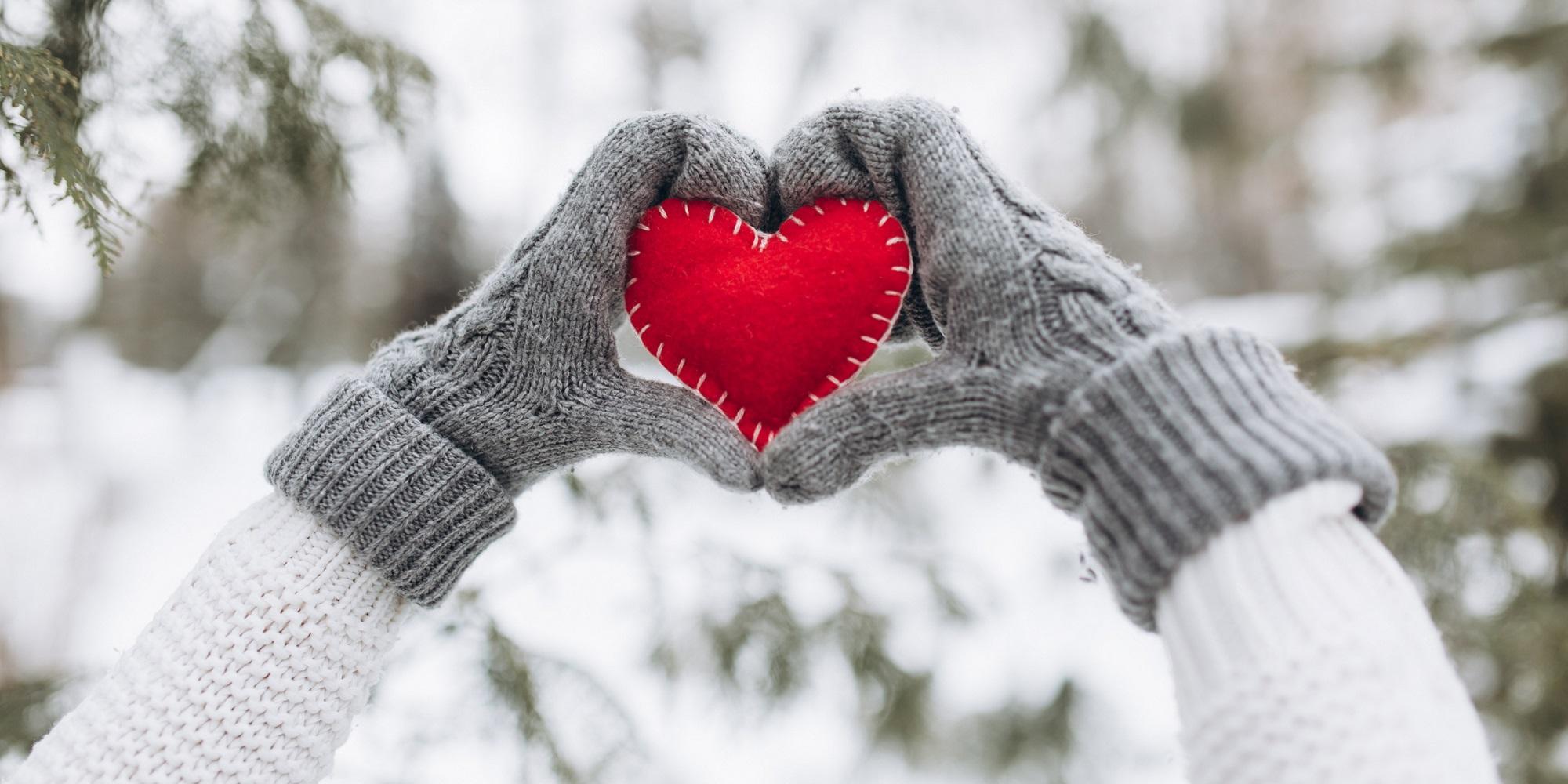 Two hands form a heart