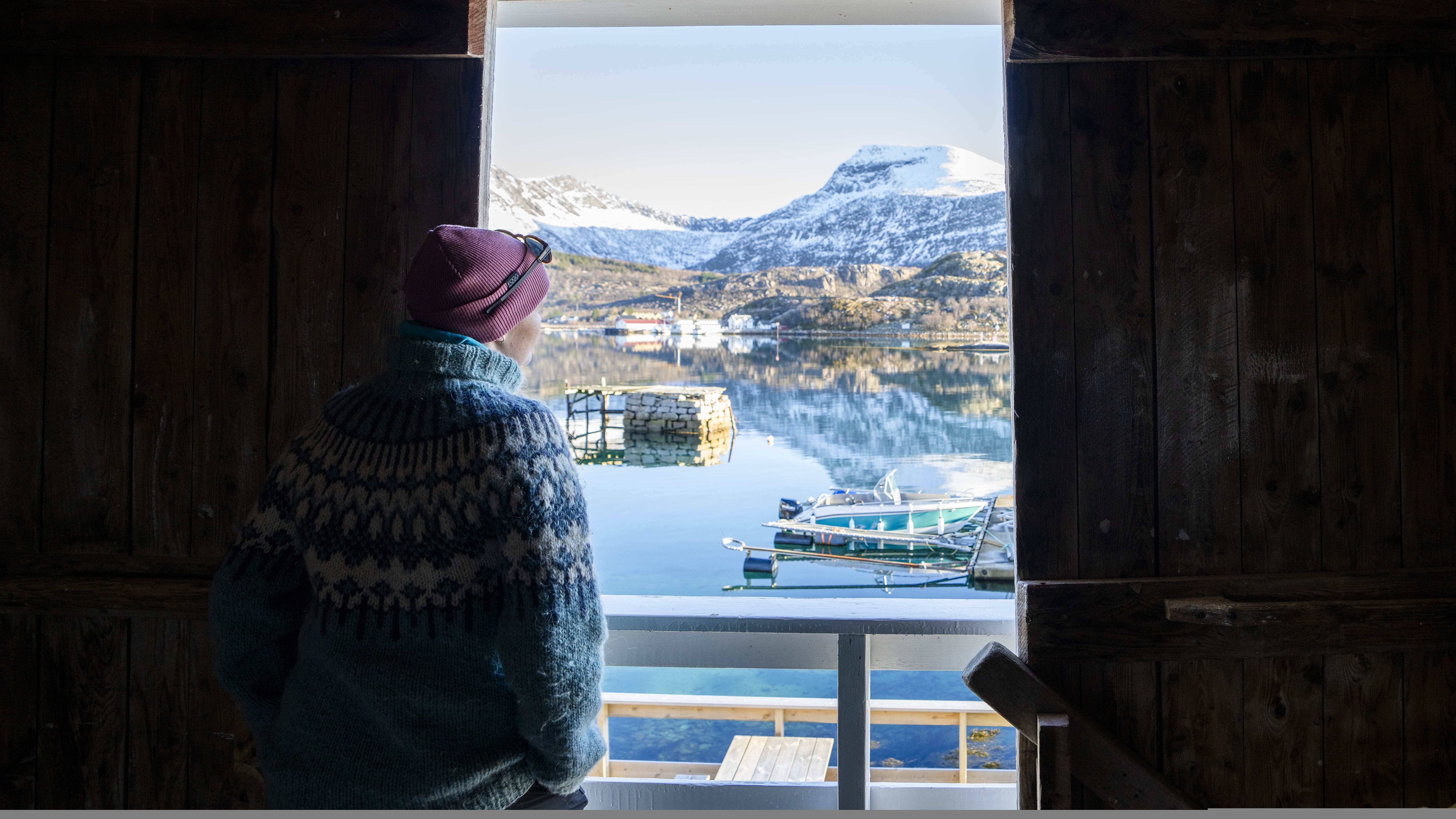 Woman looking out on the sea