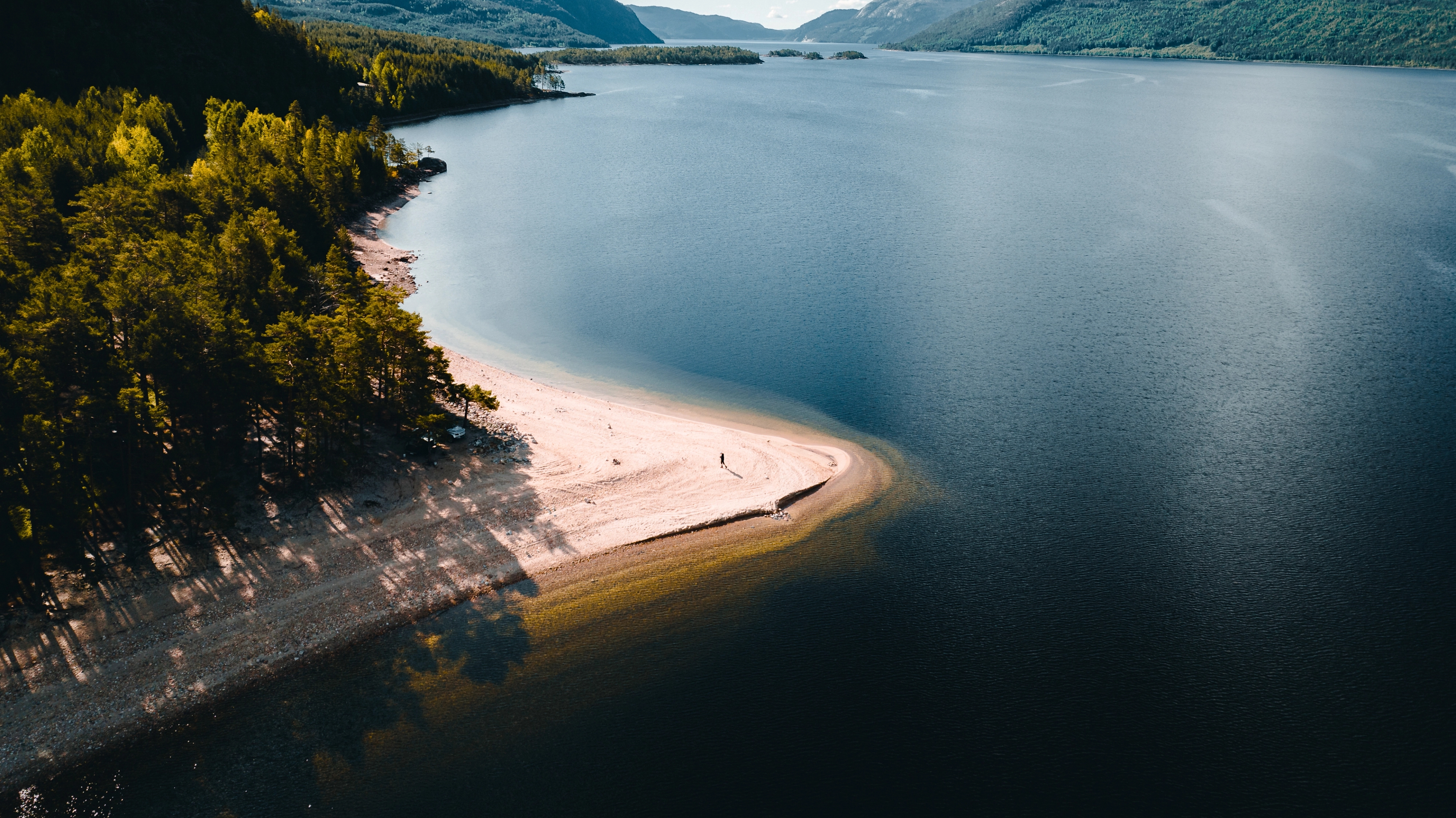 Stykkjevika beach in Fyresdal in Telemark
