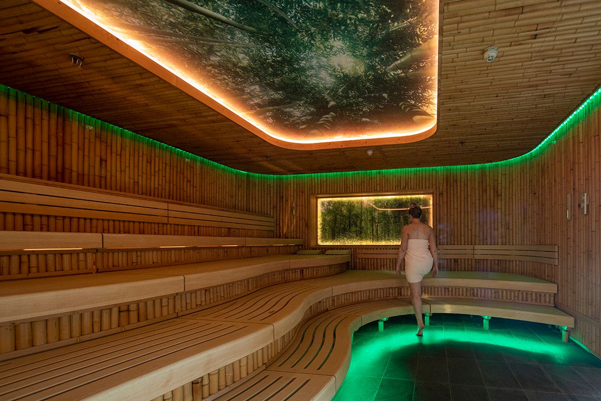 Enjoying a tropical sauna at The Well