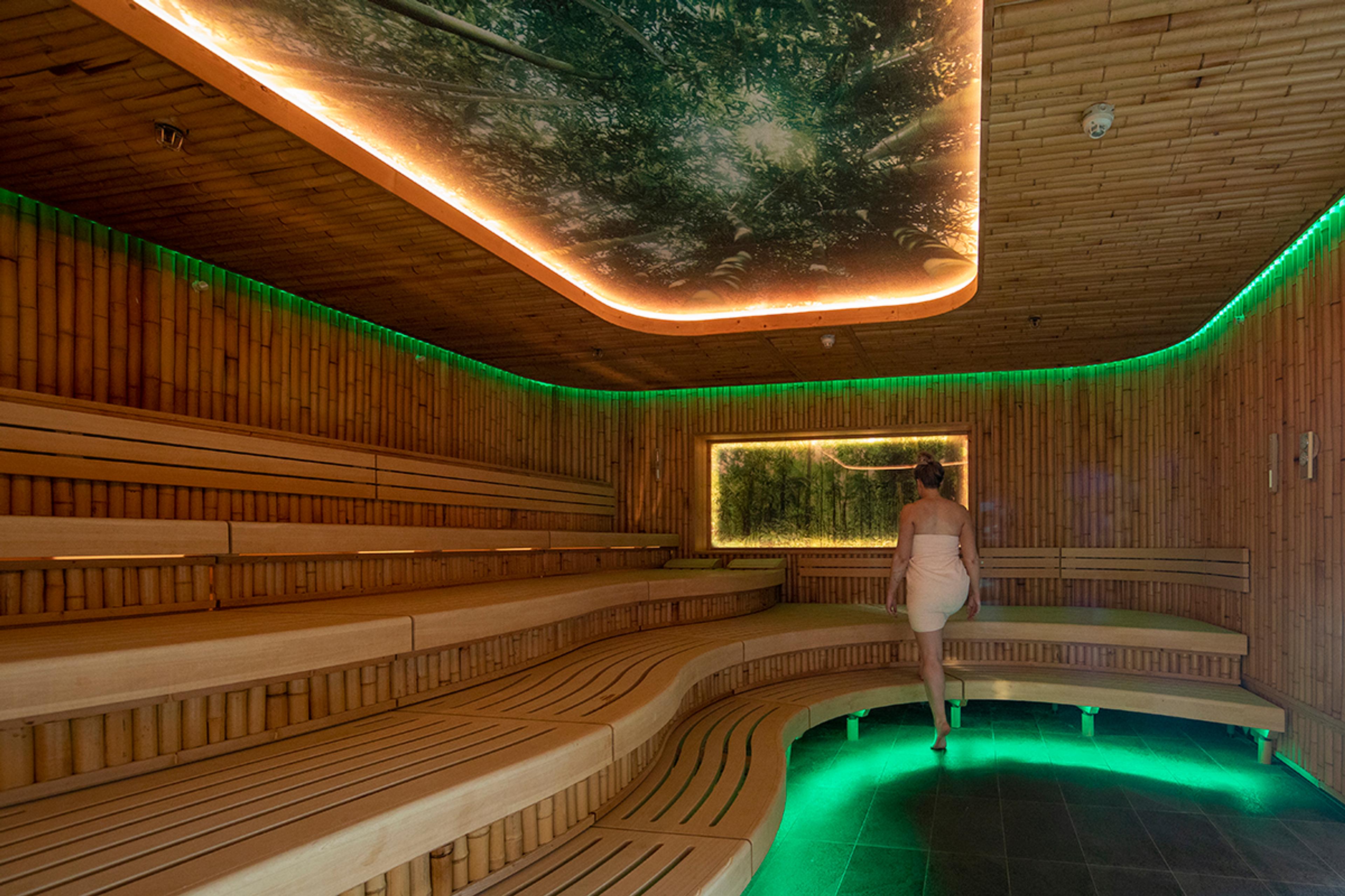 Enjoying a tropical sauna at The Well