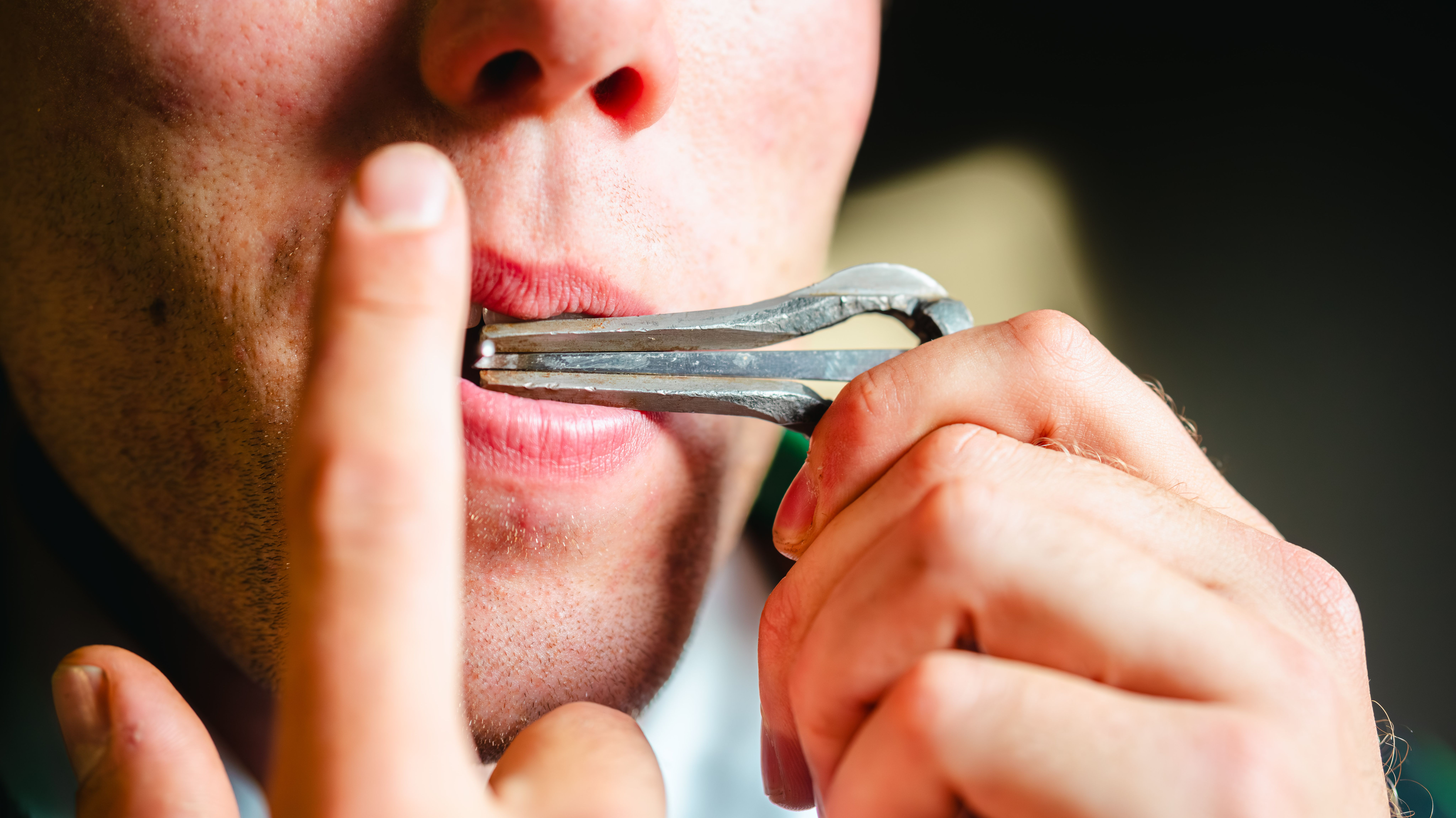 A jaw harp (also called a mouth harp or munnharpe in Norwegian) is a small, simple musical instrument that produces sound by plucking a flexible metal or bamboo tongue while holding it against the mouth.