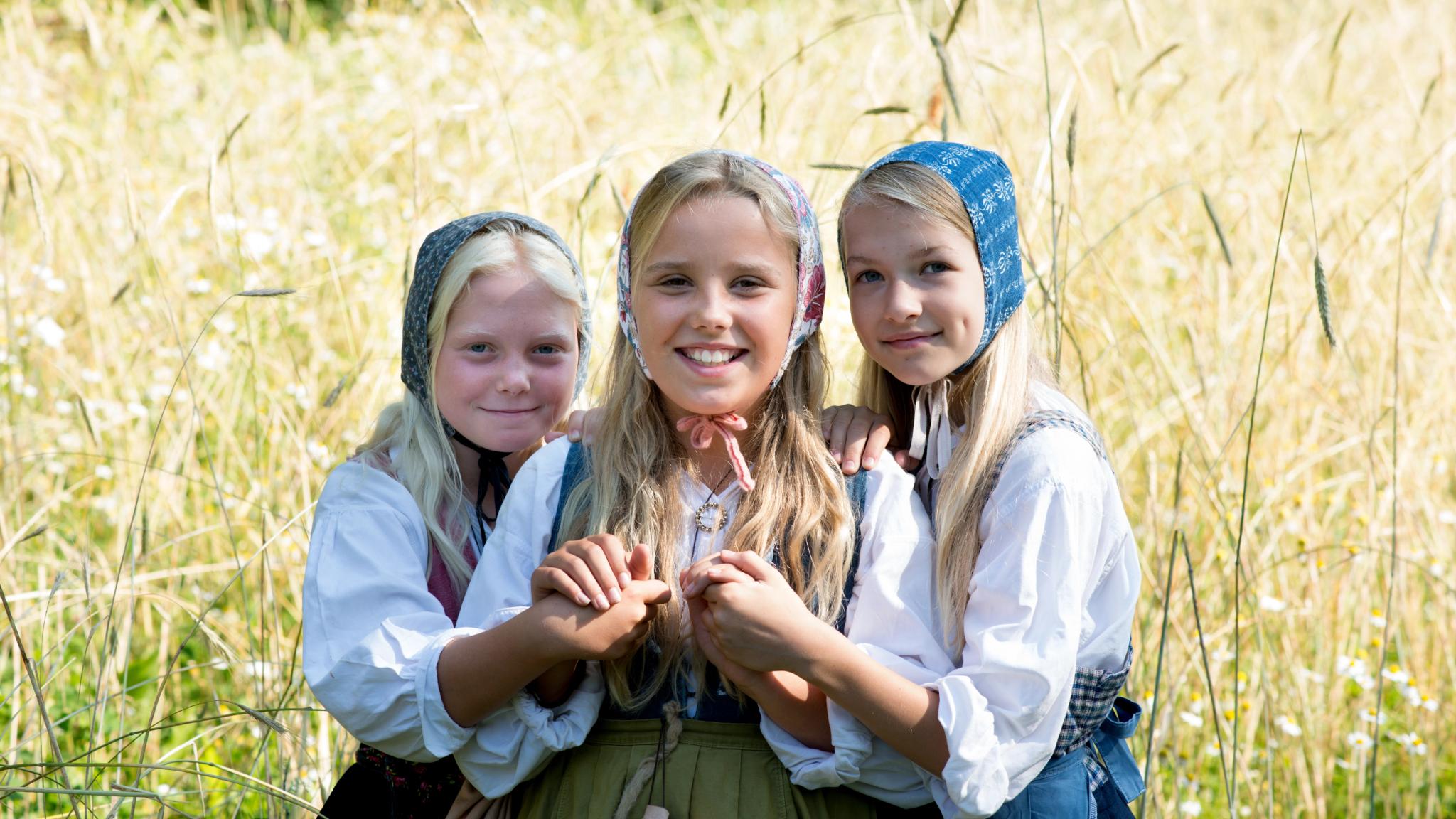 Girls in folk costume