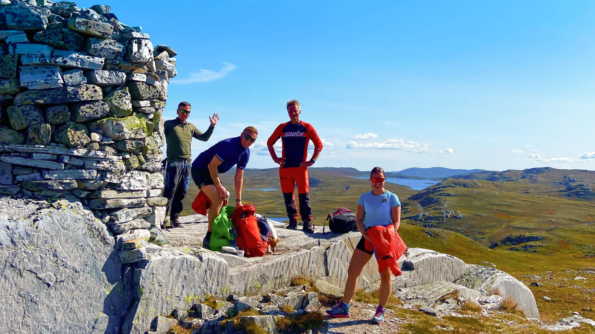 Hikers at Hallingnatten, Eastern Norway.
