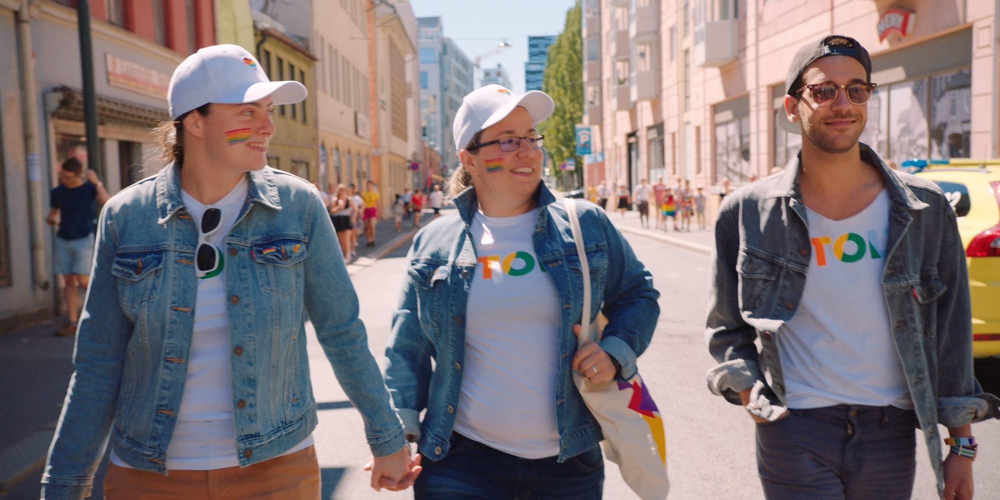 Anna, Klára, and Kadir at Oslo Pride