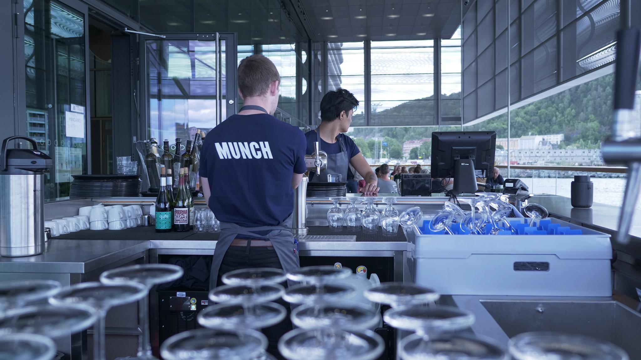 The café, Munch Deli & Kafé at the first floor of the Munch museum in Oslo in Eastern Norway