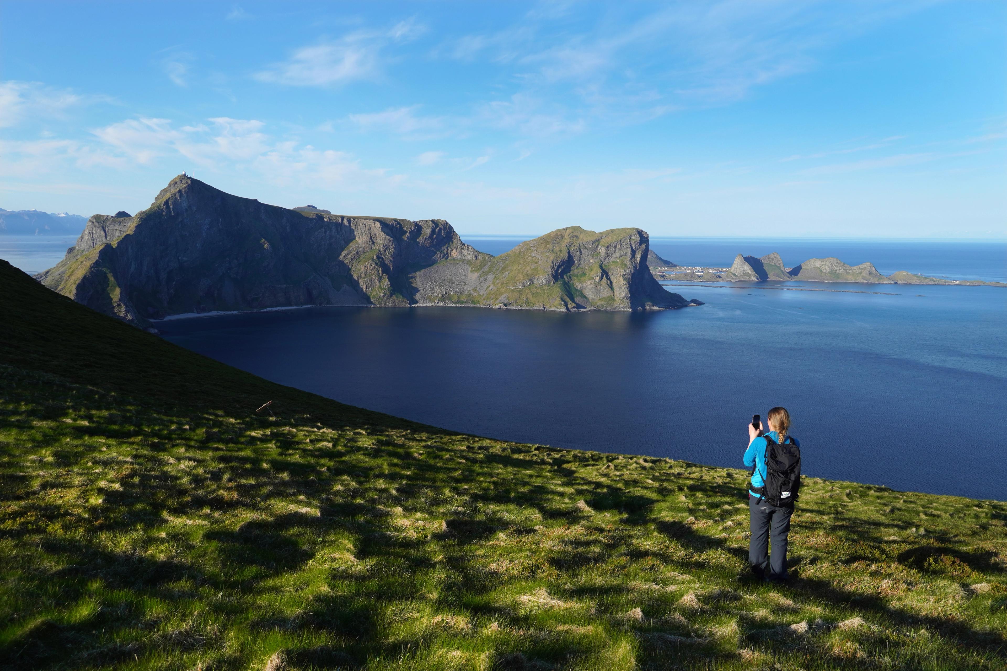 Måhornet mountain in Værøy