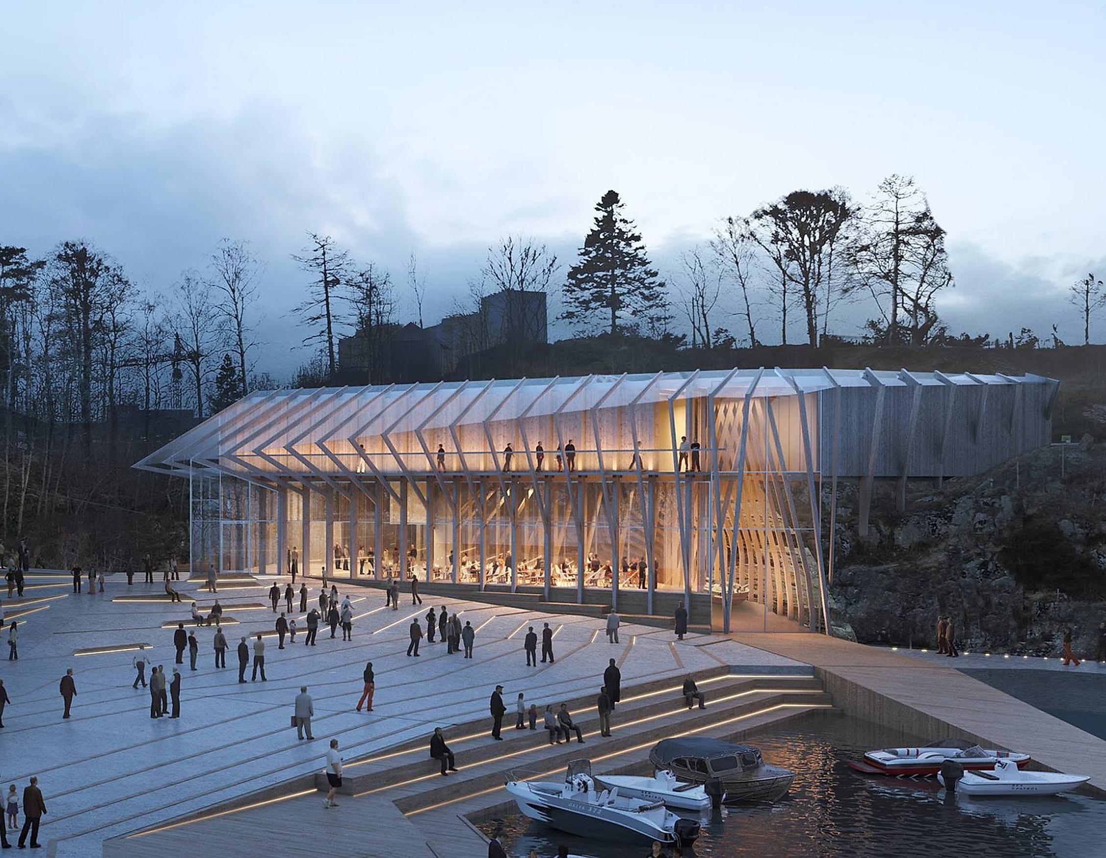 Illustrasjonsbilde av det nye Vest-Agder-museet på Odderøya i Kristiansand, Southern Norway