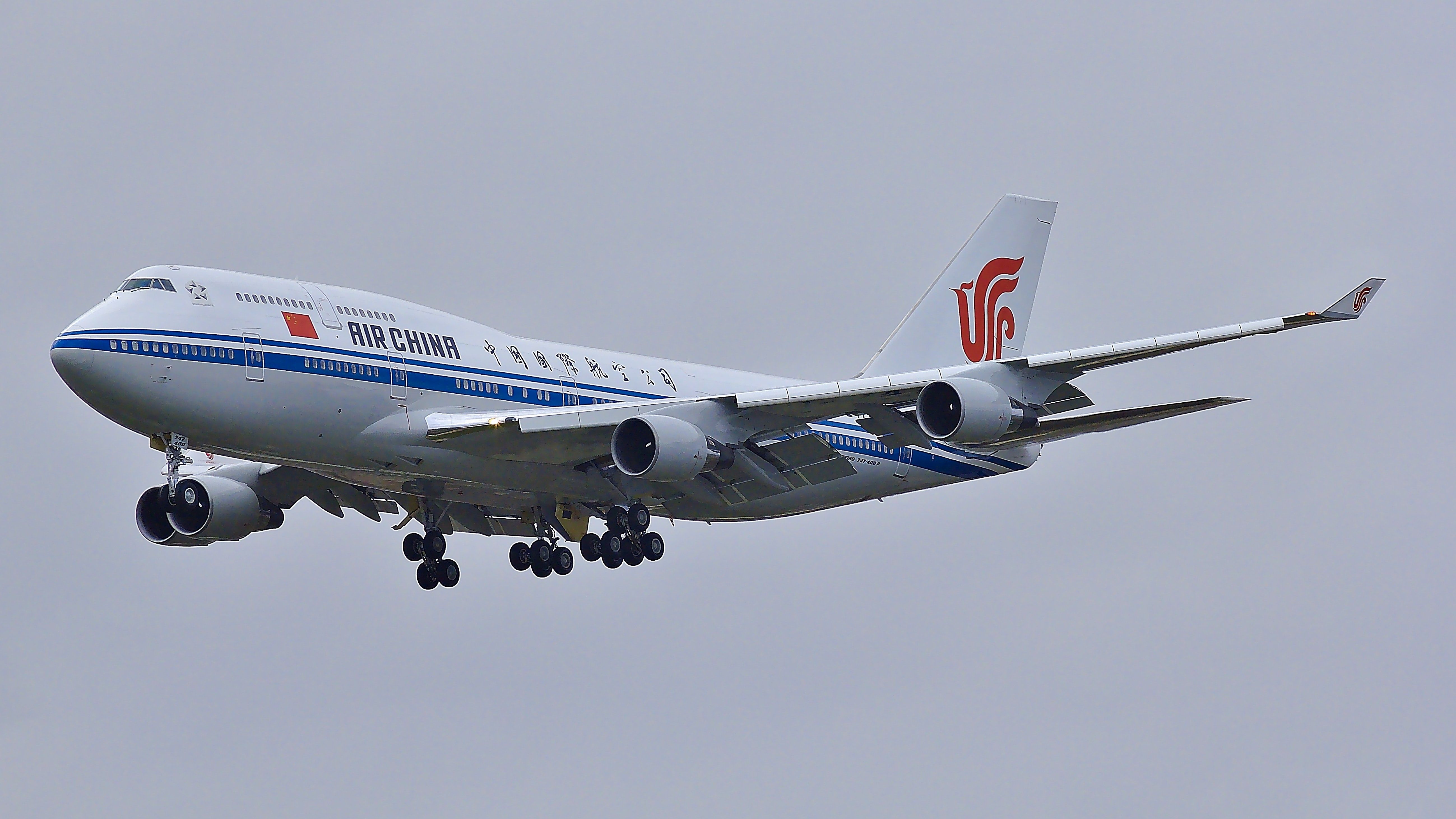 Air China - flymaskin i luften