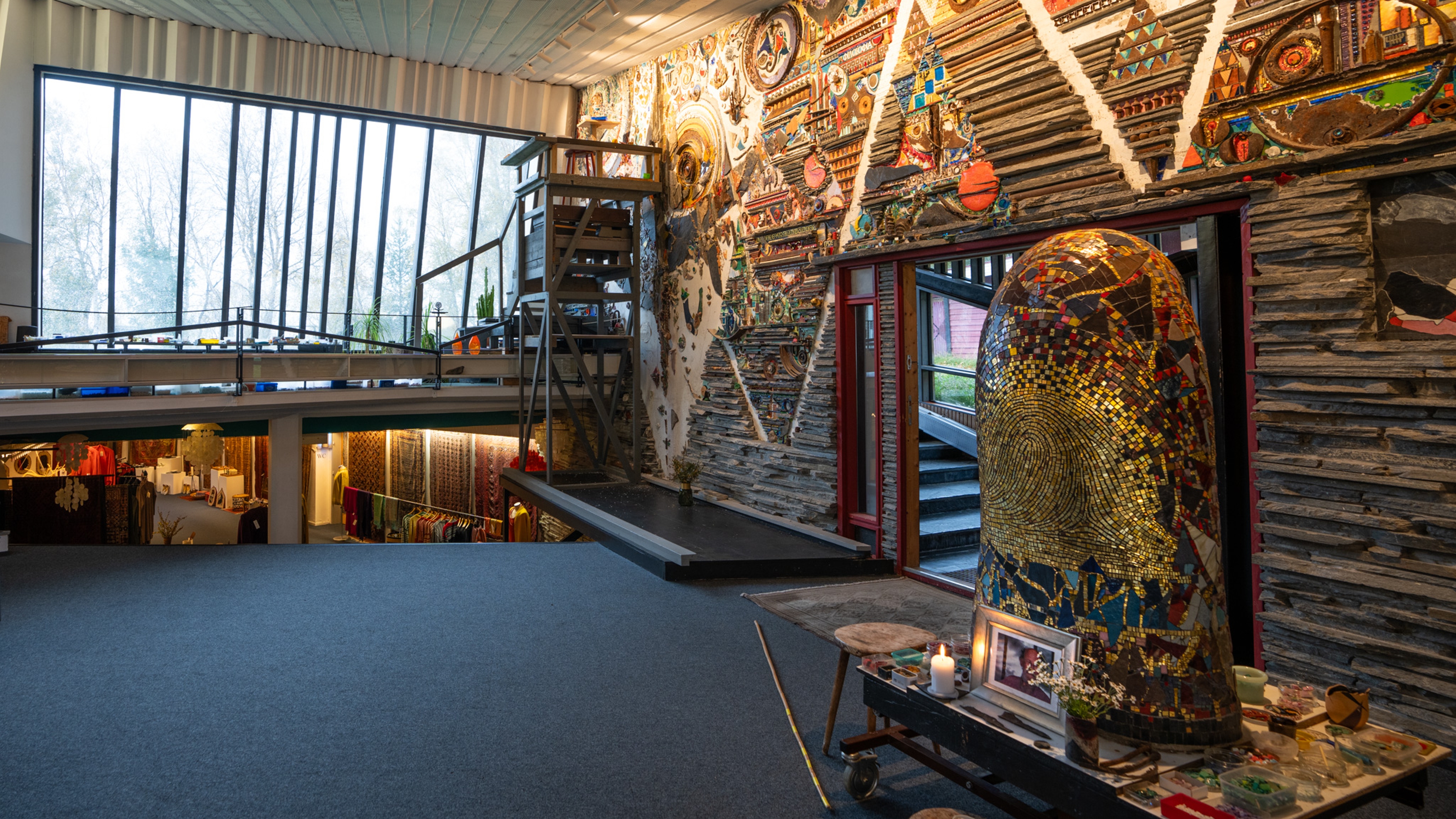 Mosaic art at Juhls Silver Gallery in Kautokeino