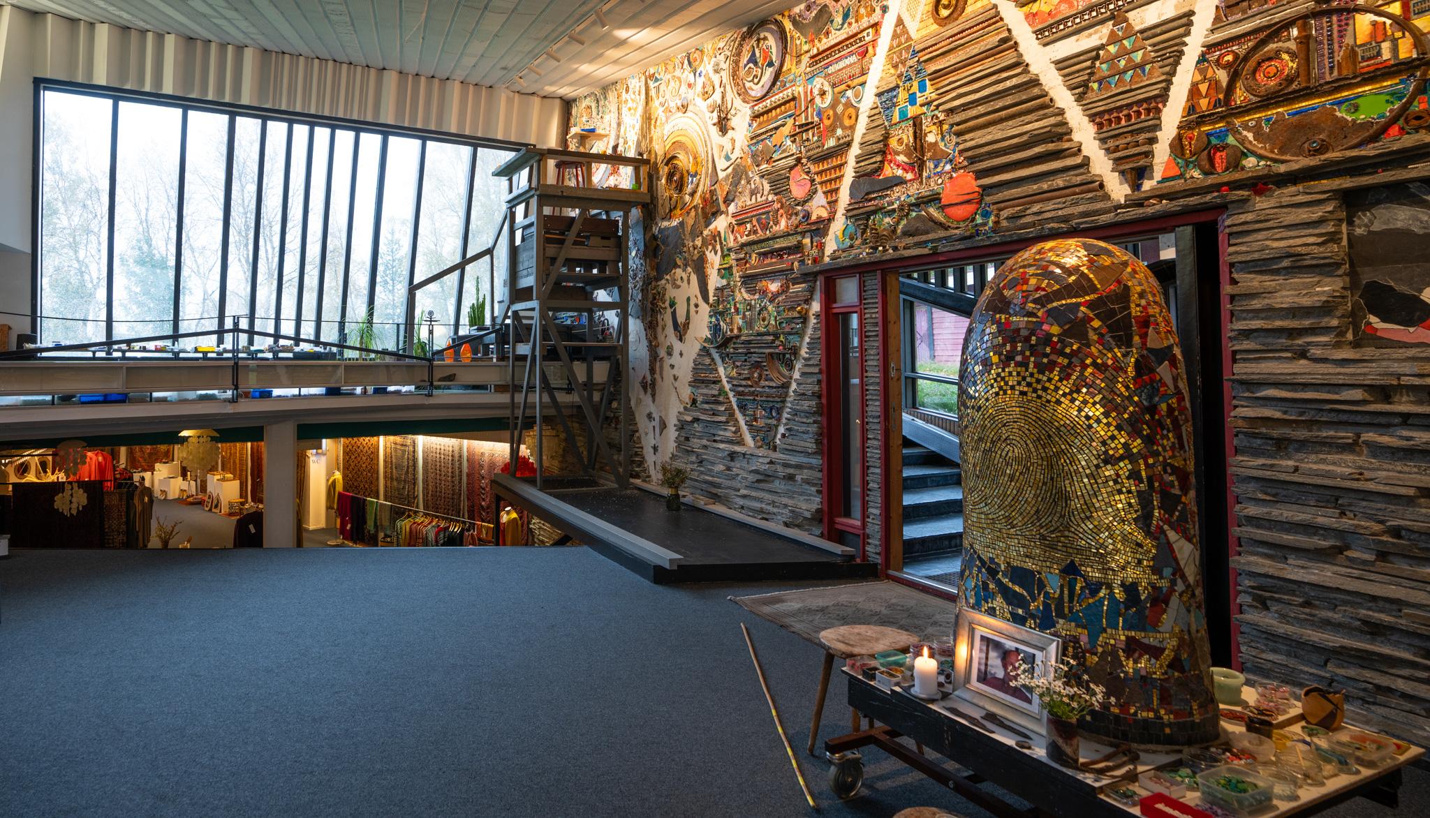 Mosaic art at Juhls Silver Gallery in Kautokeino