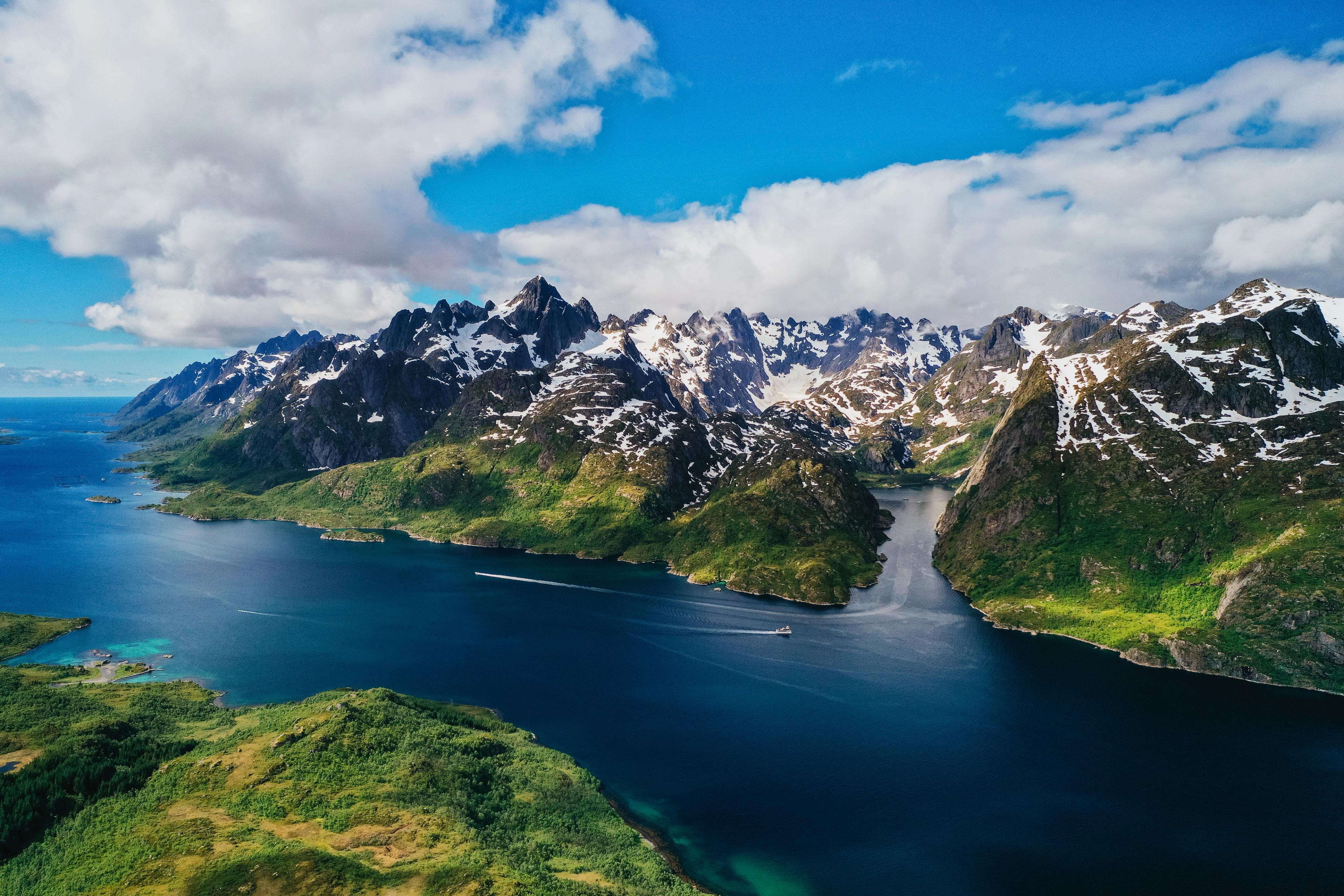 Trollfjorden moutains in Lofoten