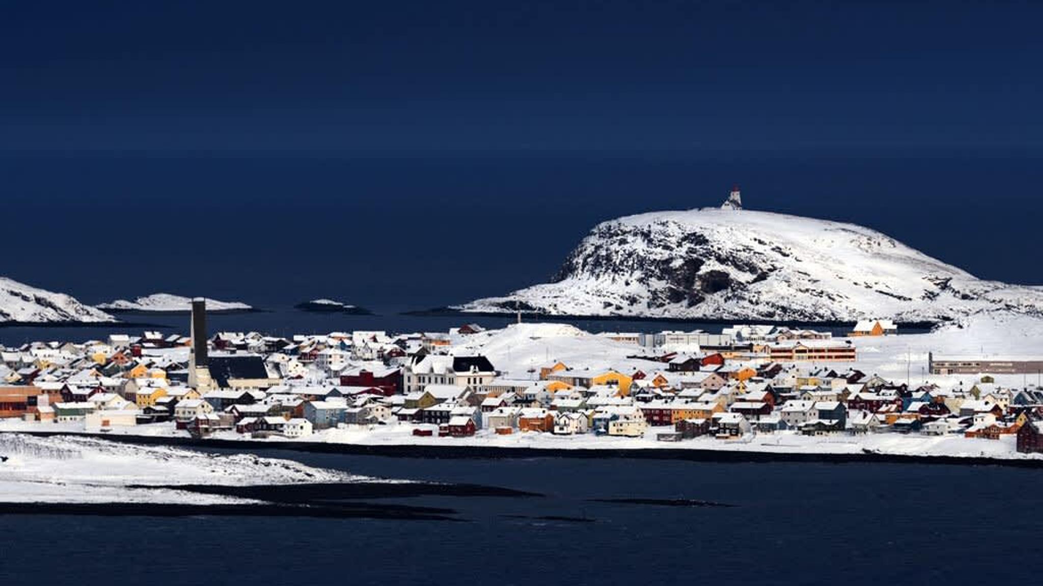 The Vardø Island in Northern-Norway, in wintertime