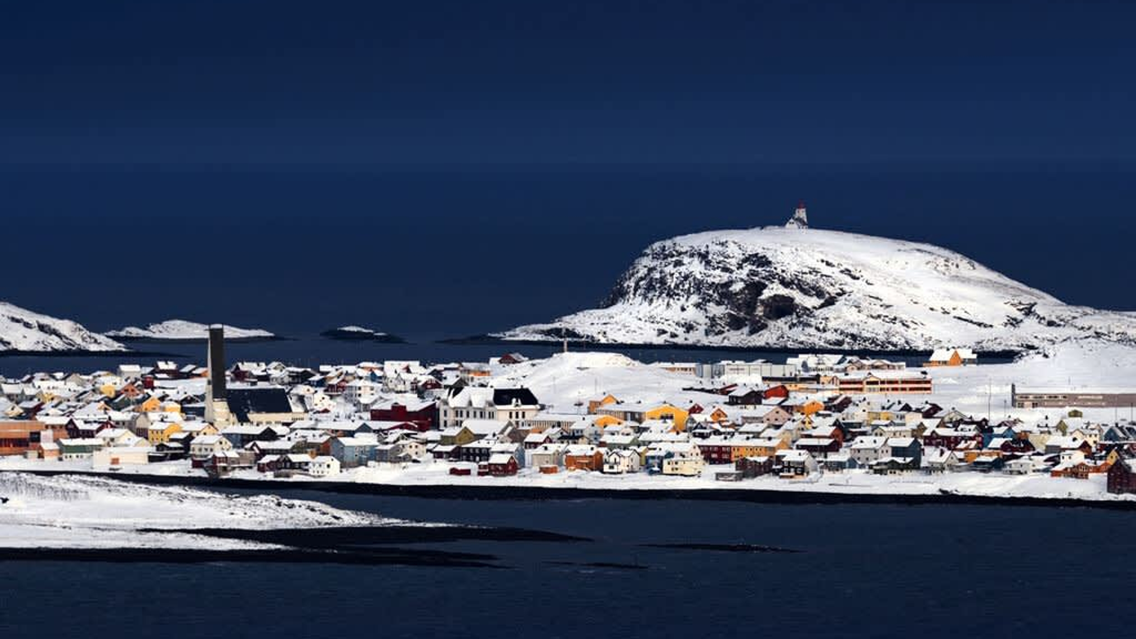 The Vardø Island in Northern-Norway, in wintertime