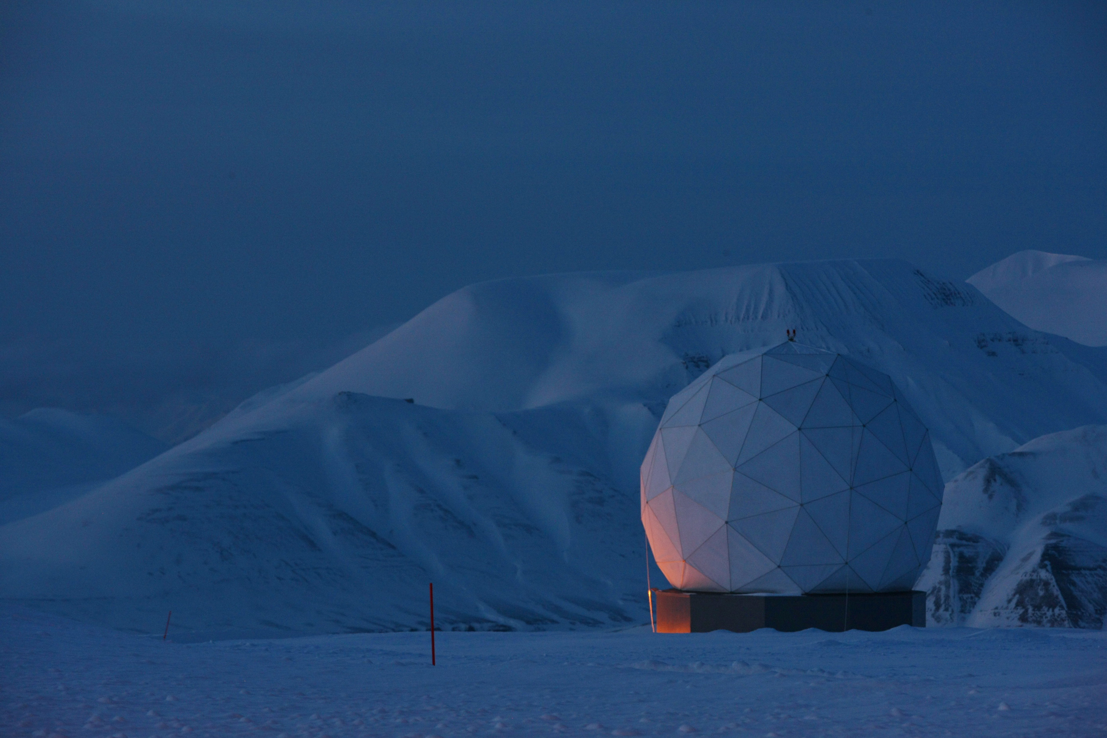 Satellite station in Longyearbyen, Svalbard, Northern Norway