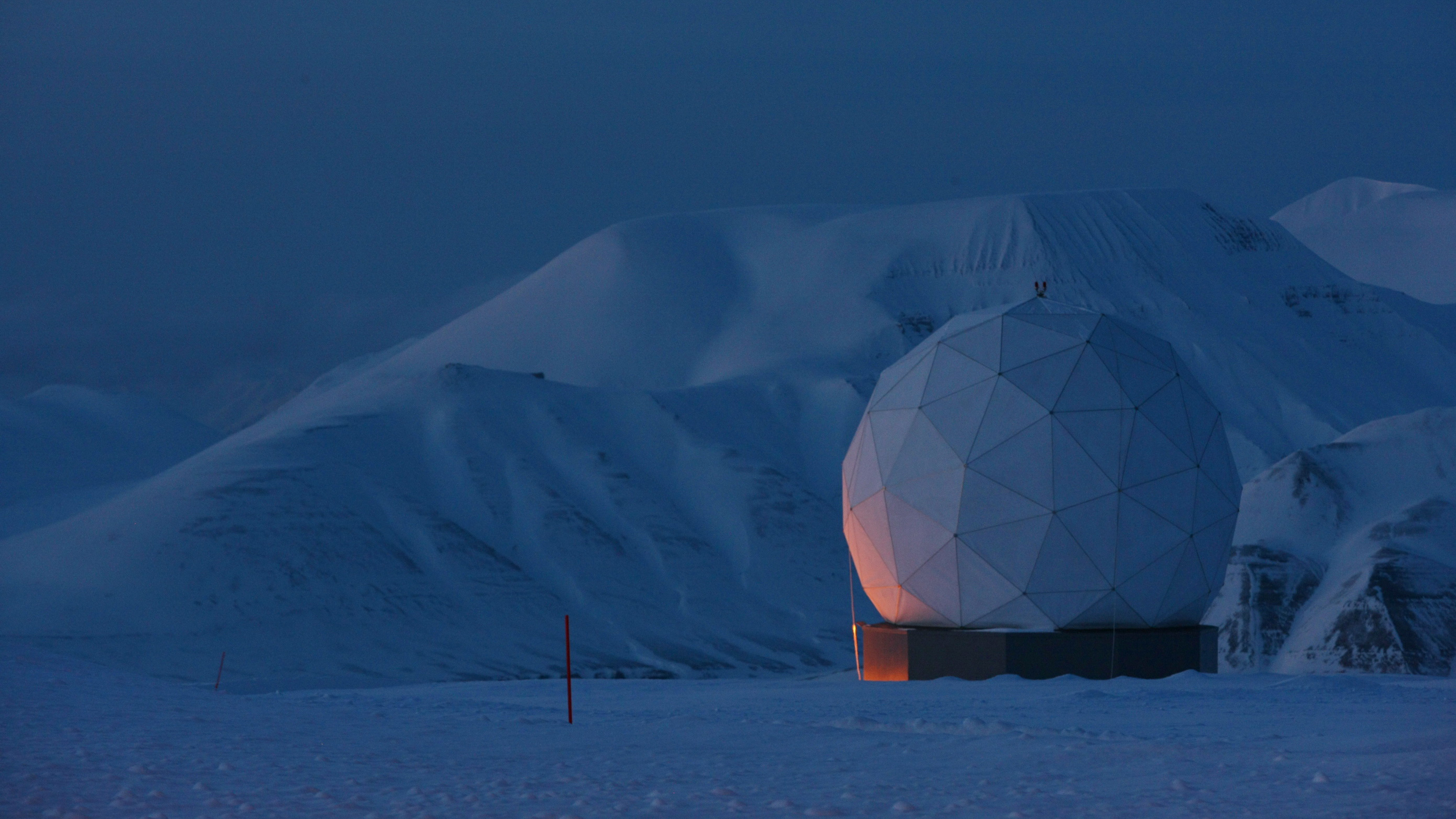Satellite station in Longyearbyen, Svalbard, Northern Norway