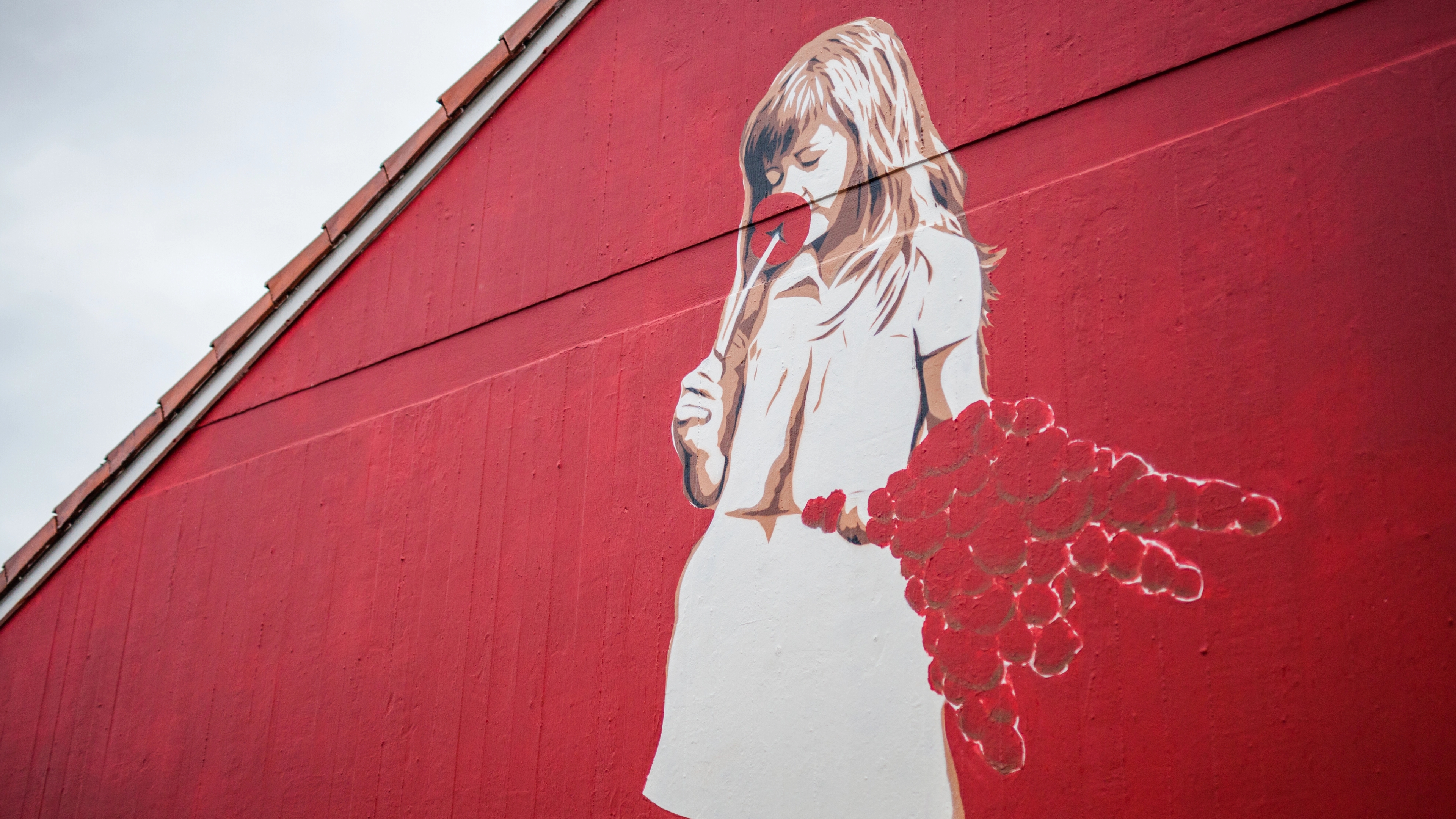 Street art on a building in Stavanger, Fjord norway