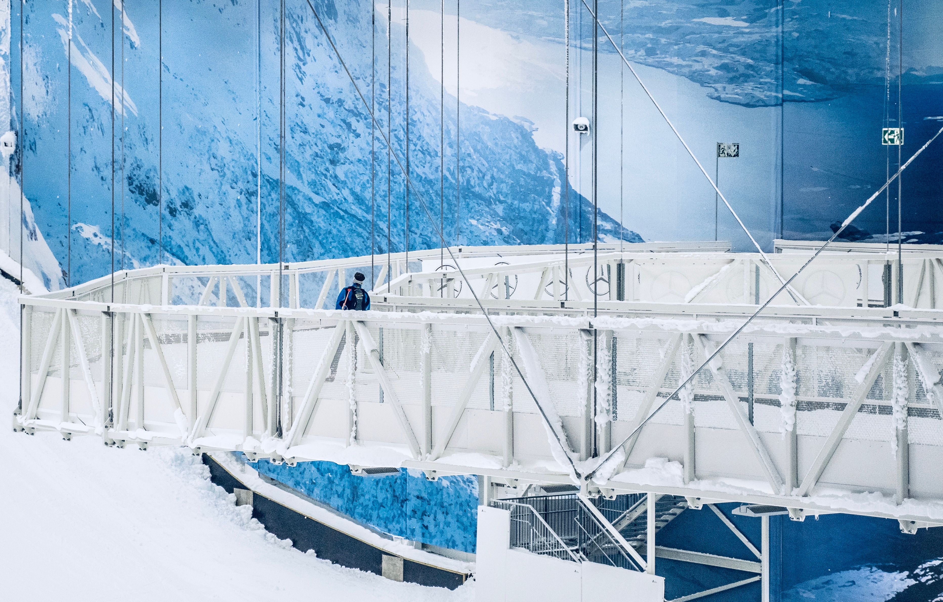 Cross-country skier at the indoors arena SNØ outside Oslo, Eastern Norway