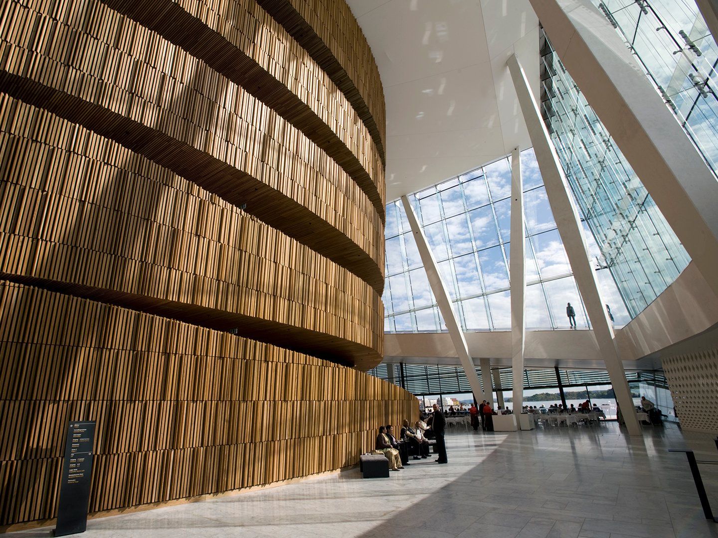 Entering the Norwegian Opera house