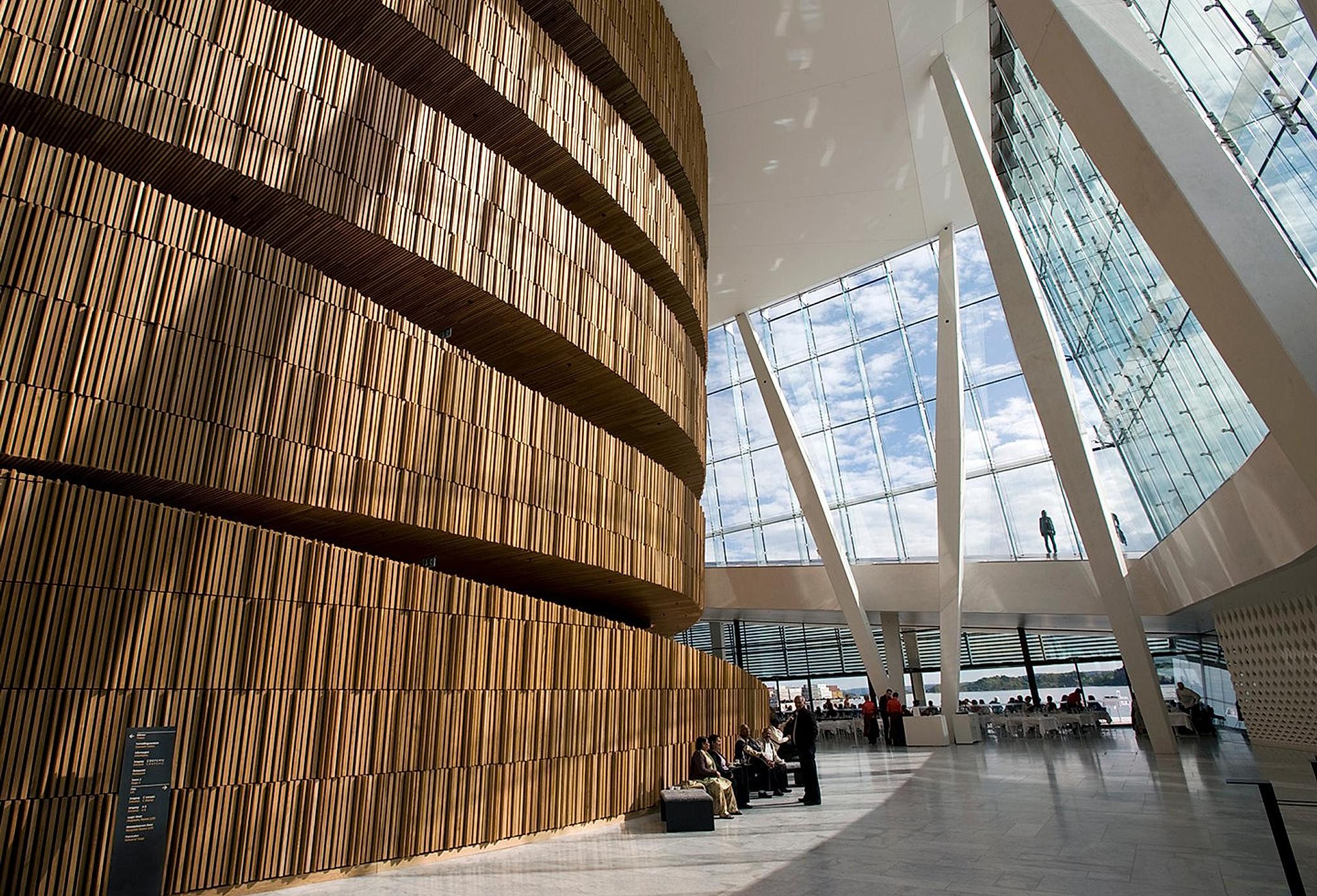 Entering the Norwegian Opera house