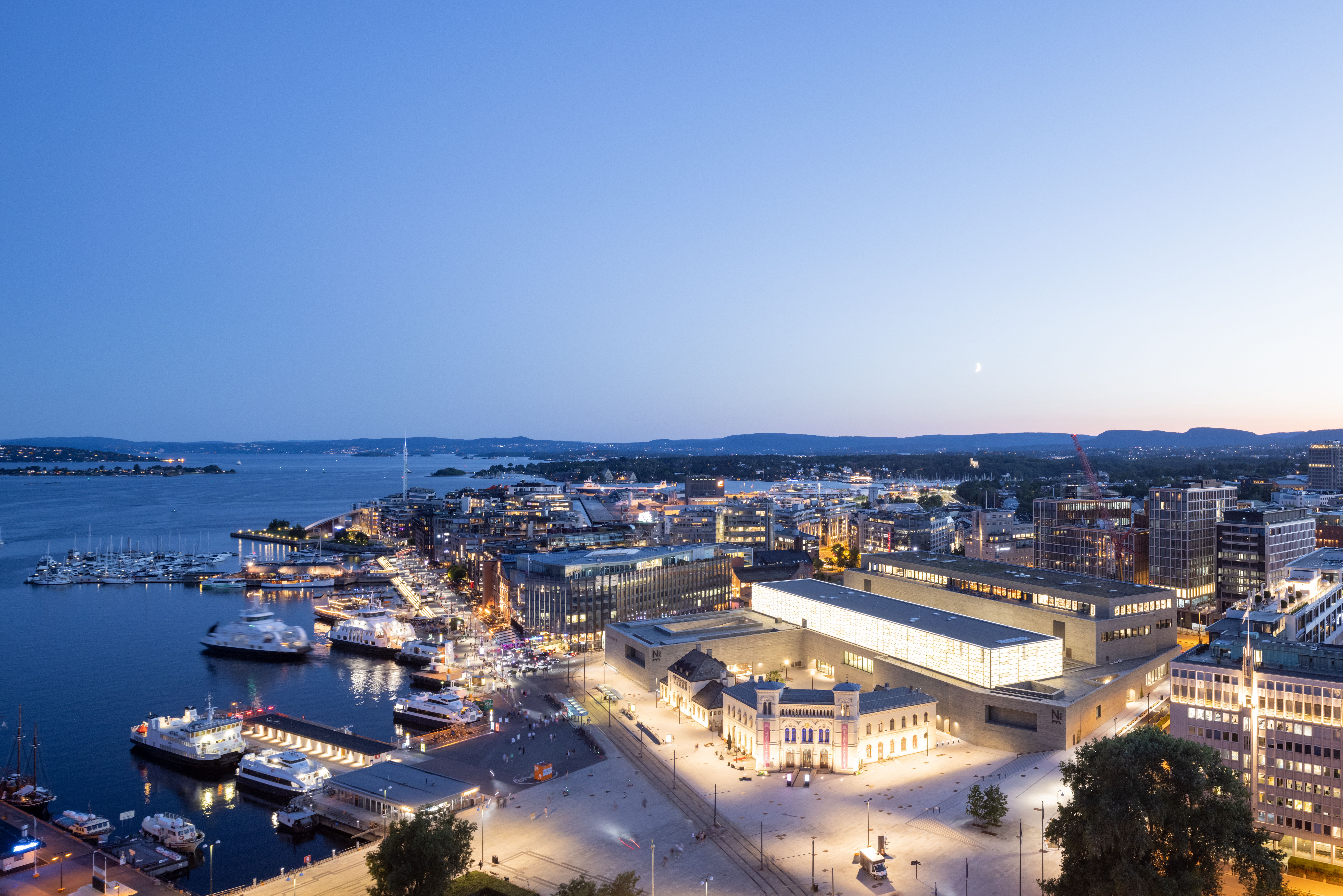 View of Oslo city and The Norwegian National Museum