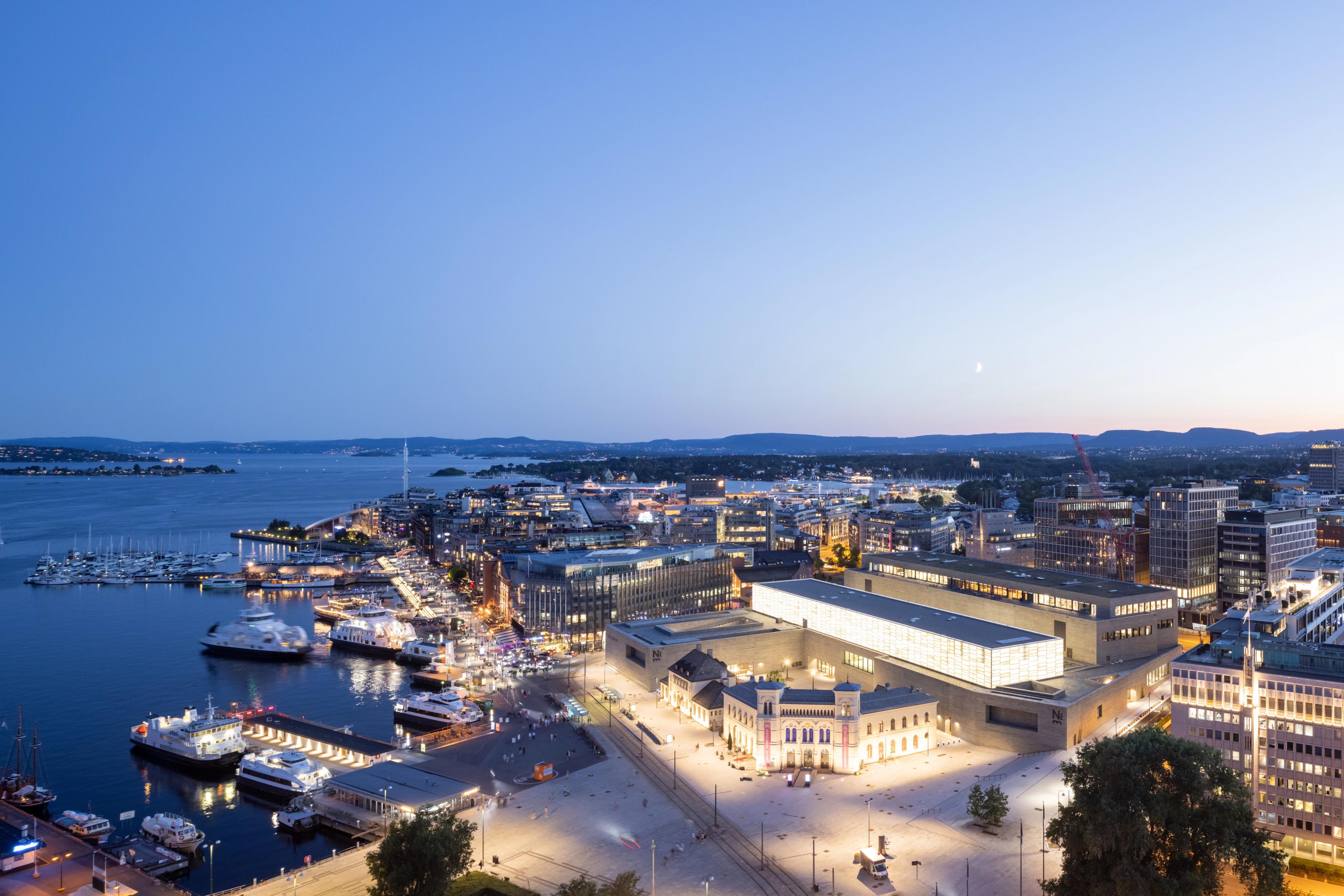 View of Oslo city and The Norwegian National Museum
