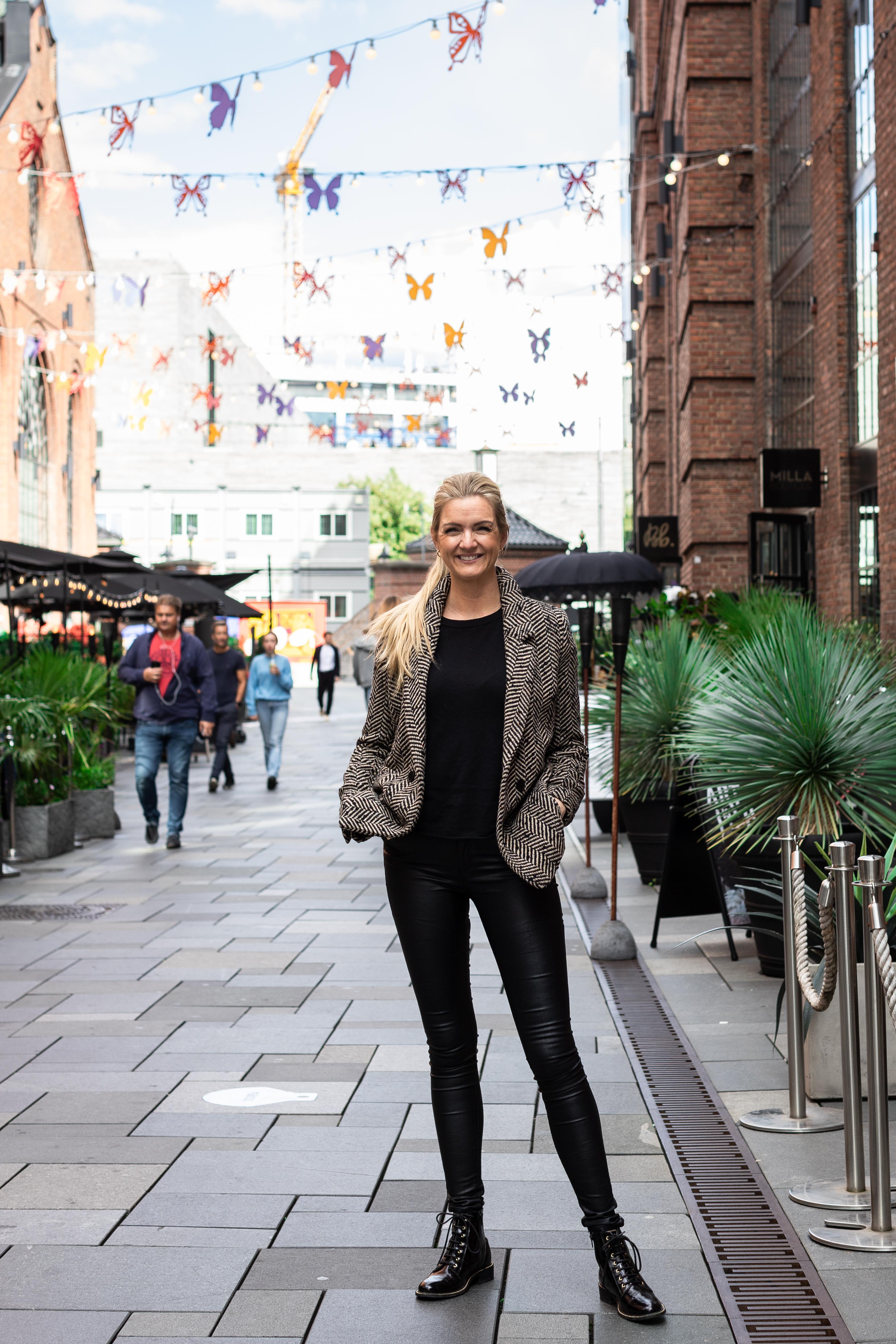 Food blogger Hanne-Lene Dahlgren at Aker Brygge in Oslo.