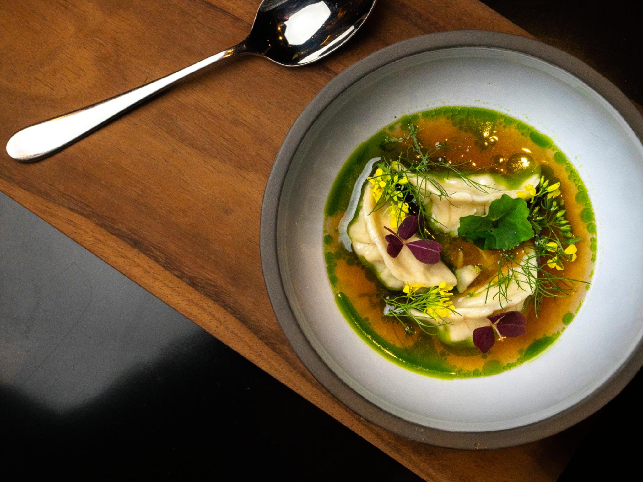 Dumplings with skrei