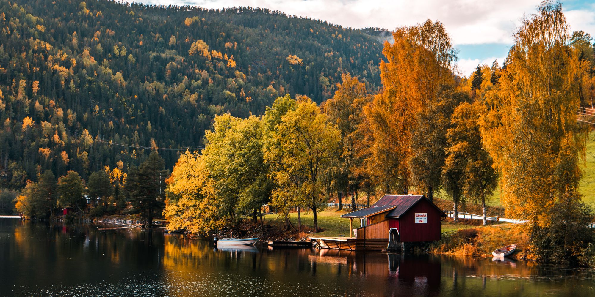 Fyresdal in Telemark, in autumn colors