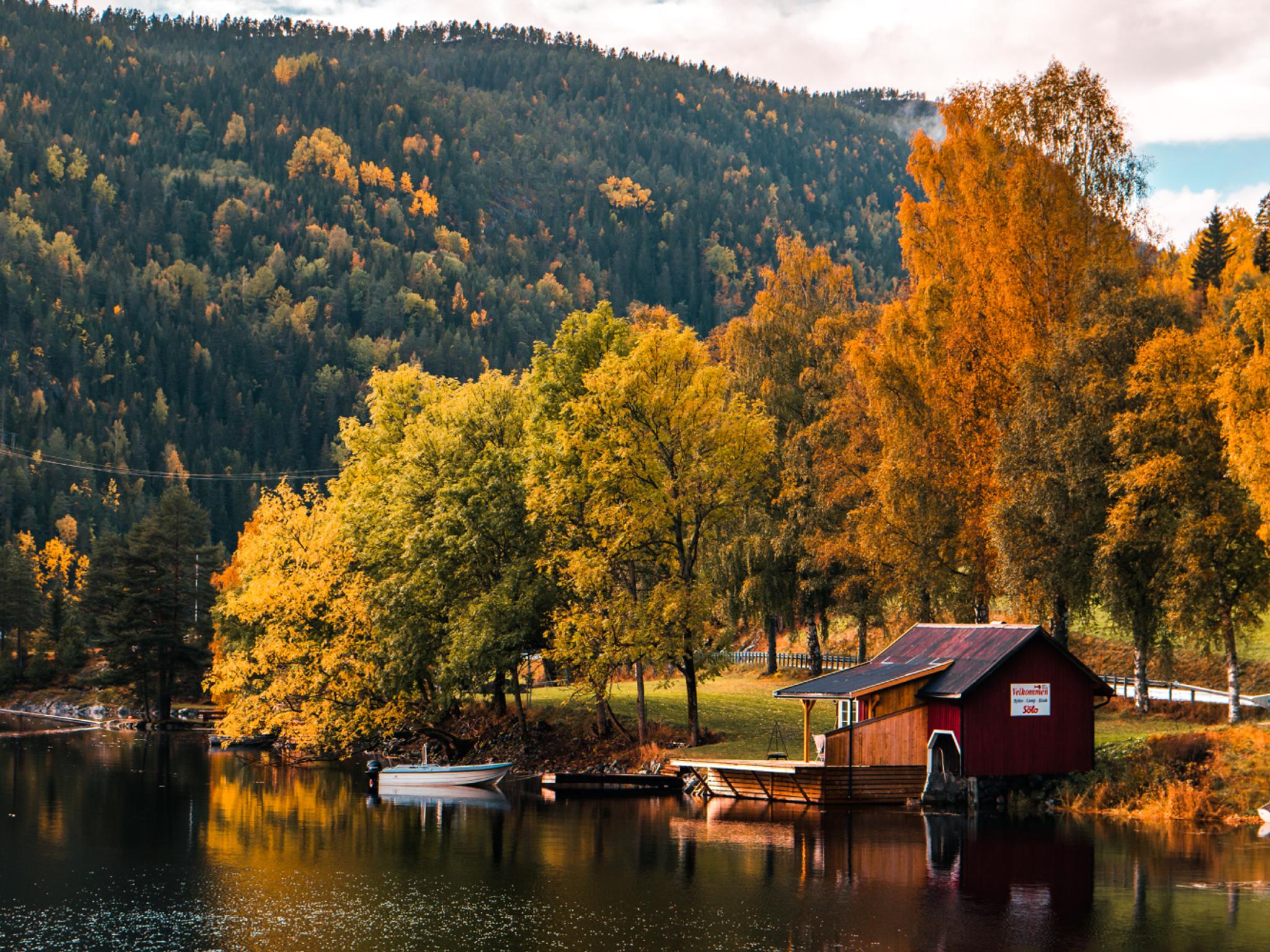 Fyresdal in Telemark, in autumn colors