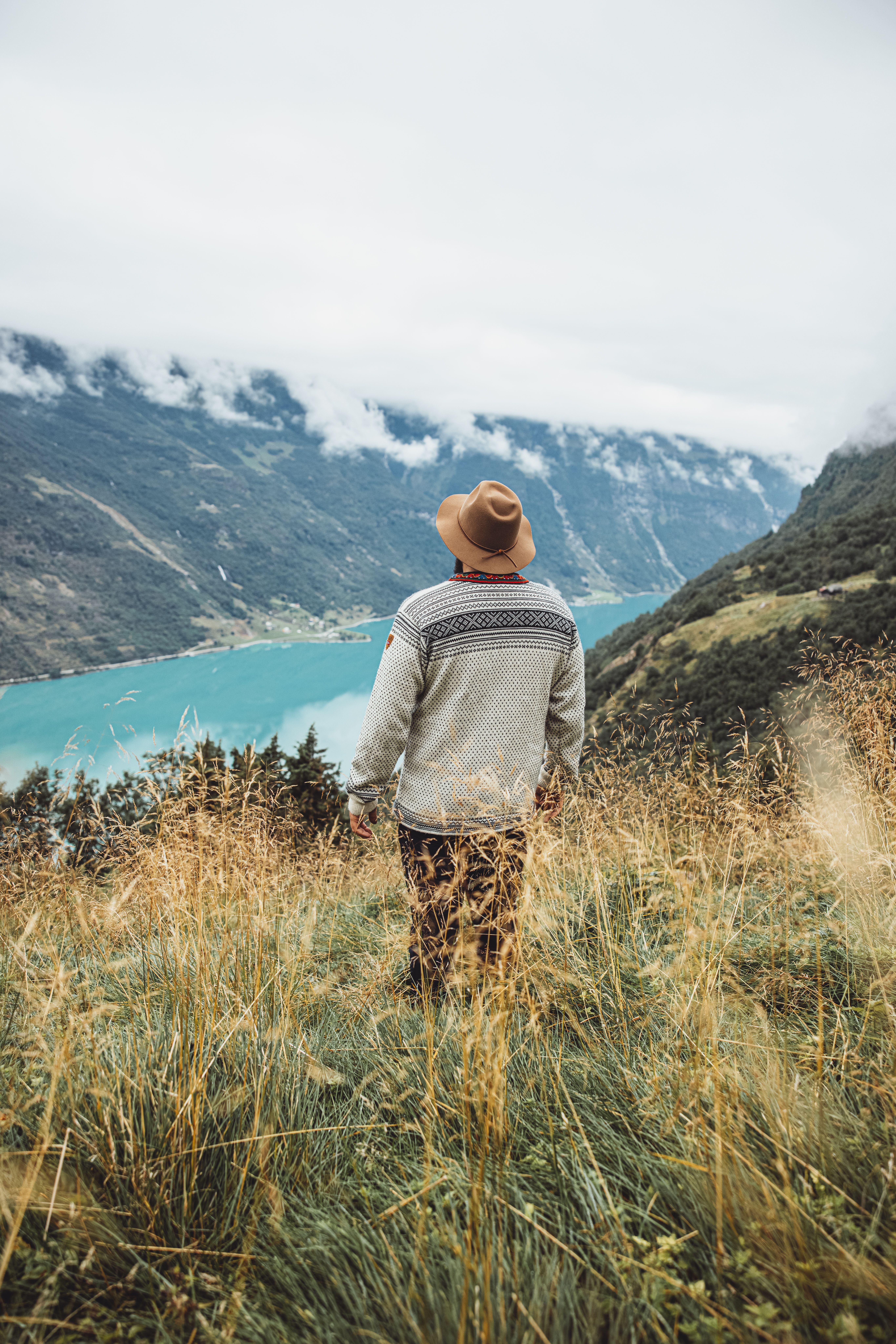 Hiking to Flatsteinbu in Nordfjord, Fjord Norway