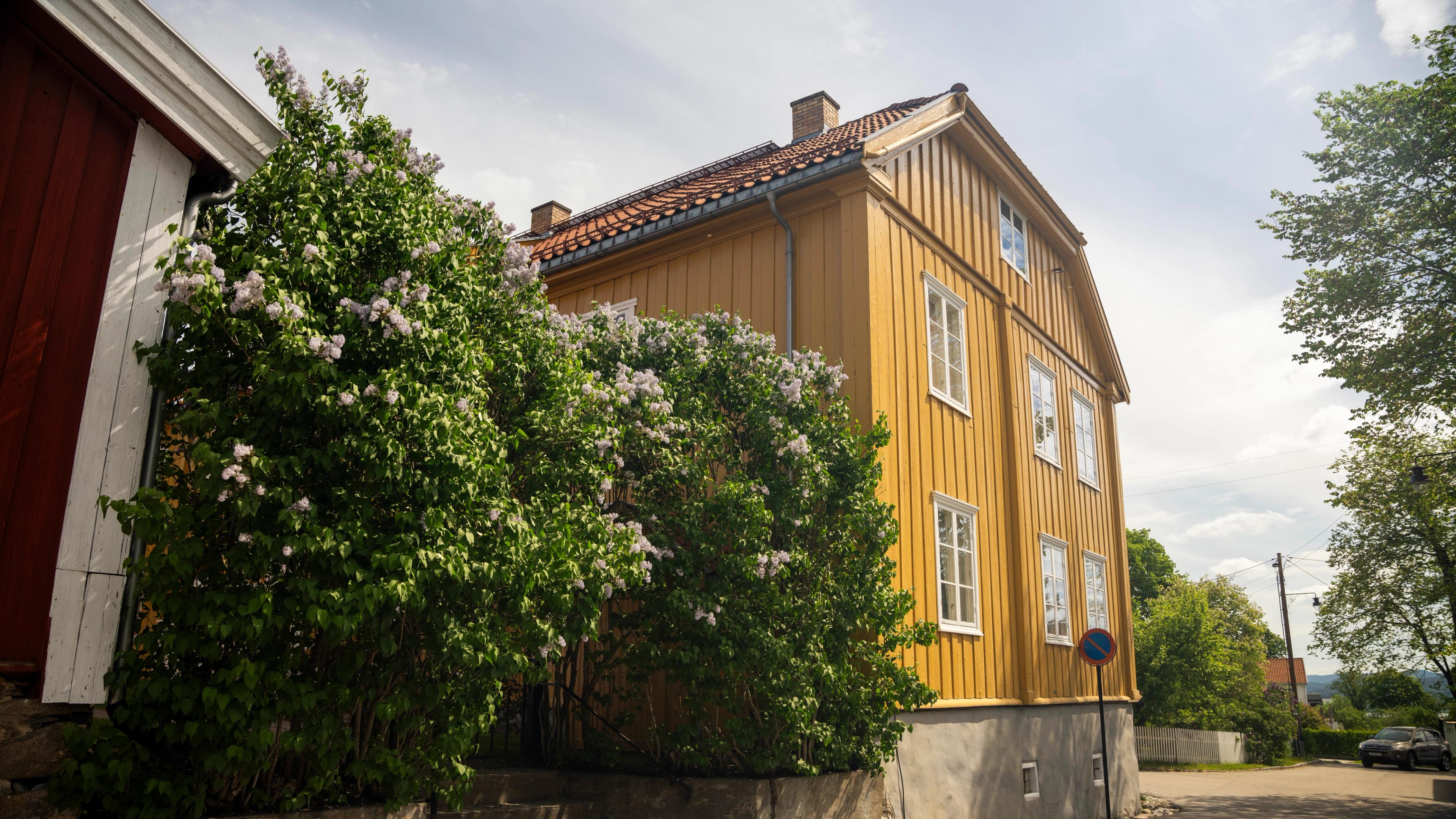 A yellow house in Øvrebyen, the old town of Kongsvinger.