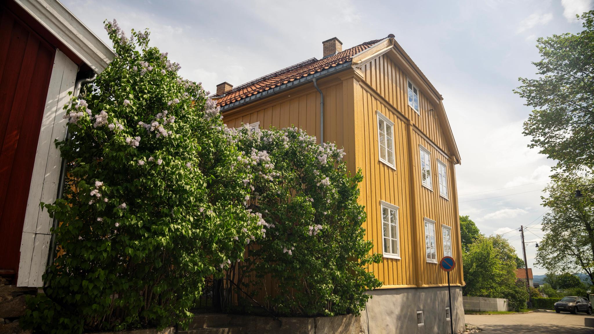 A yellow house in Øvrebyen, the old town of Kongsvinger.