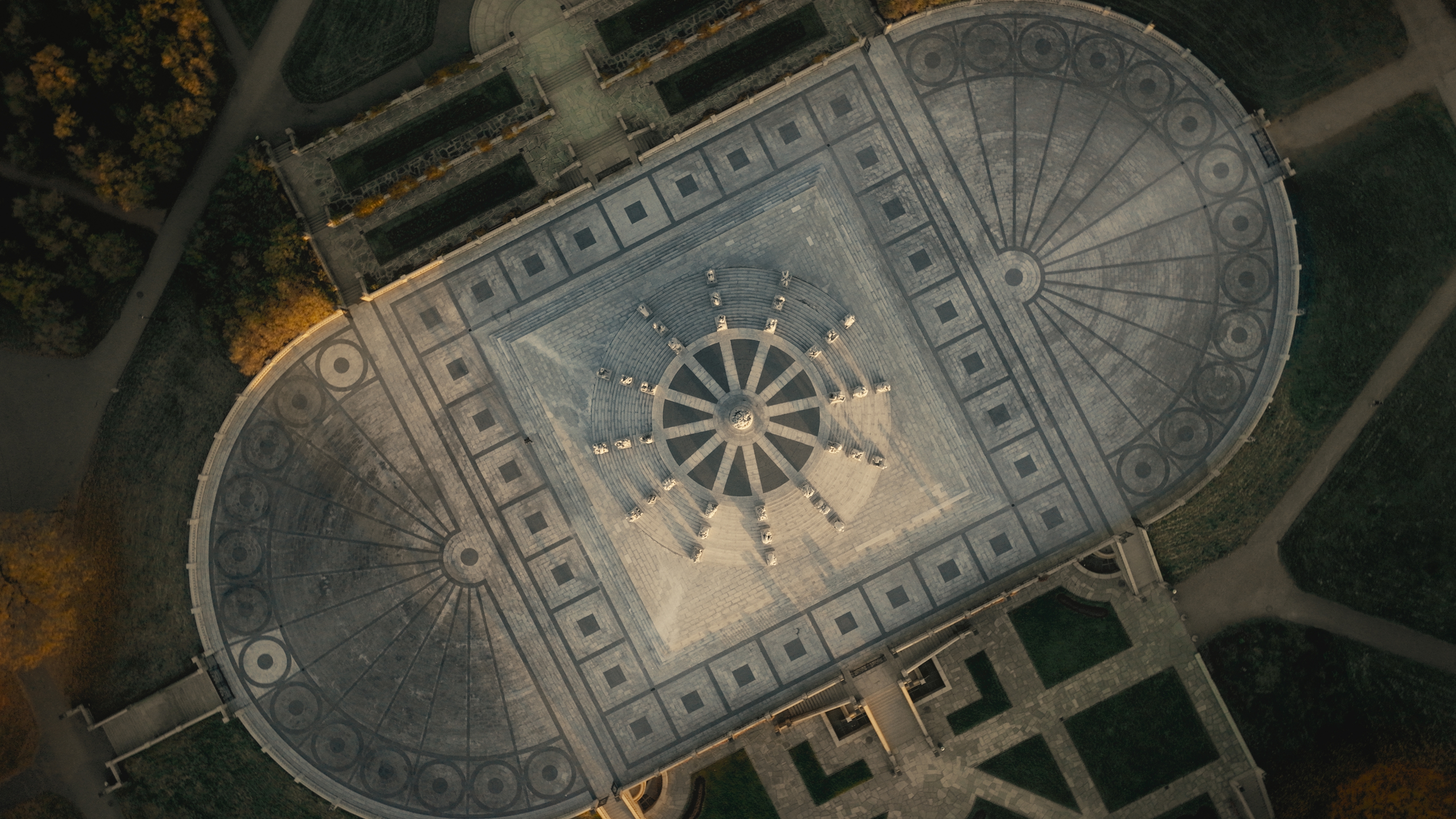 The Vigeland park in Oslo from above