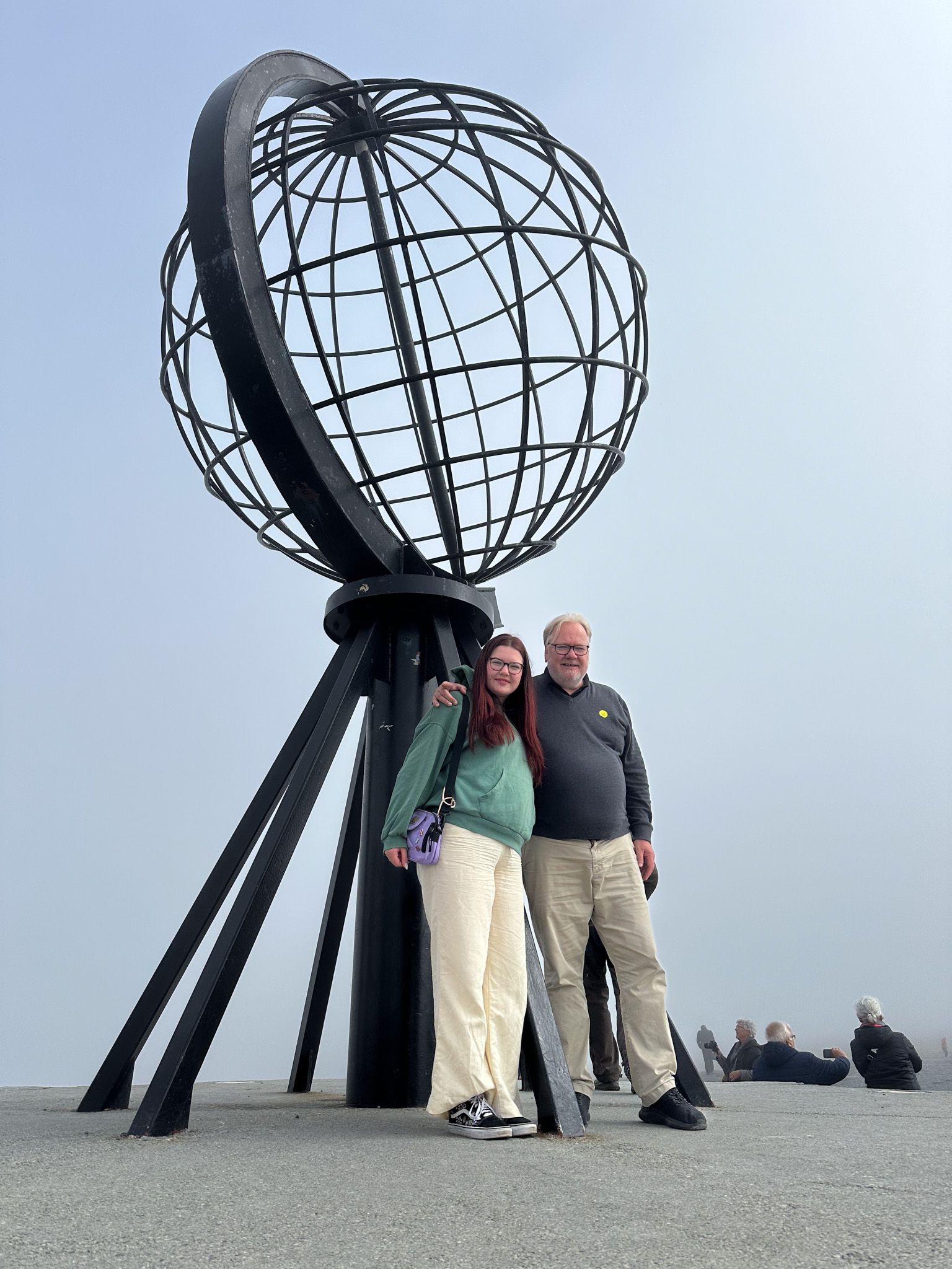 A man and his daughter at Nordkapp