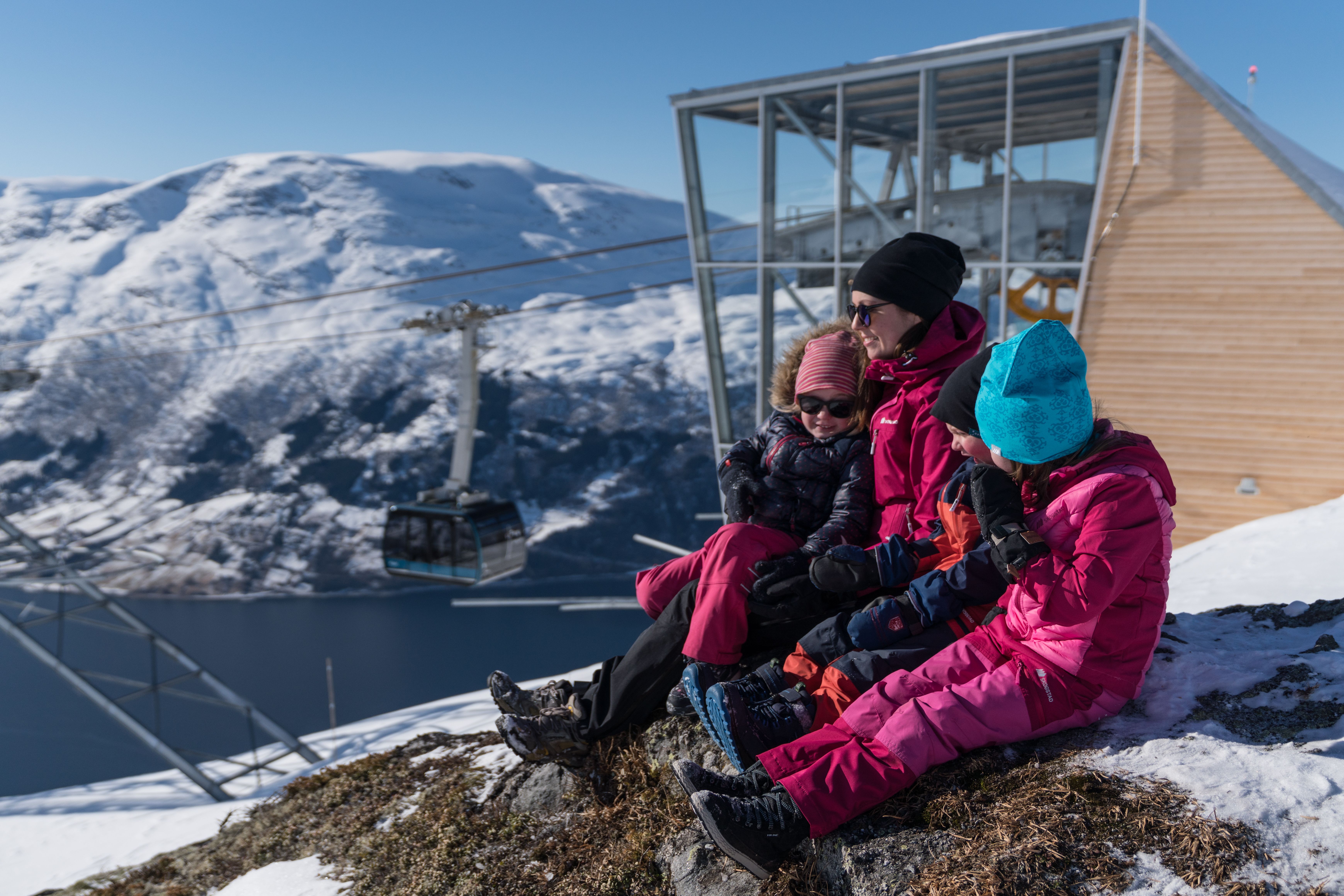 Family at Loen Skylift