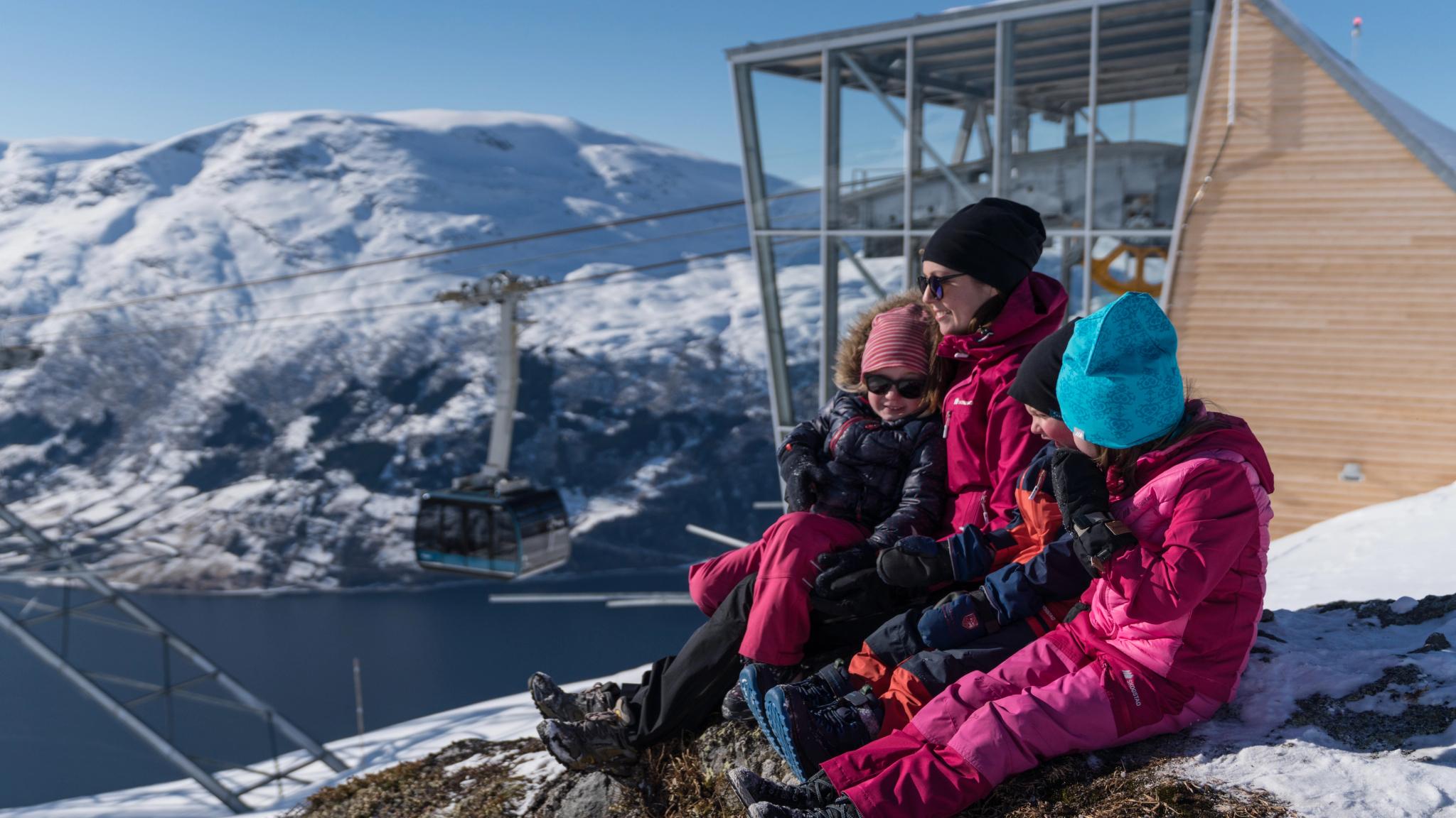 Family at Loen Skylift