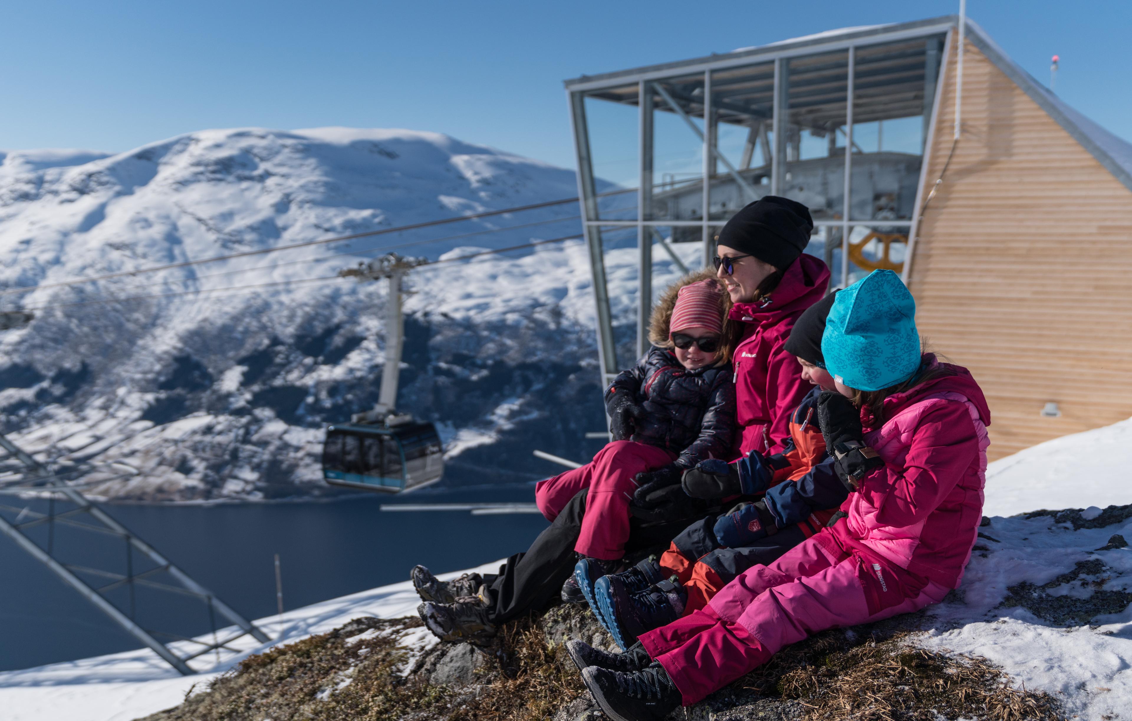 Family at Loen Skylift