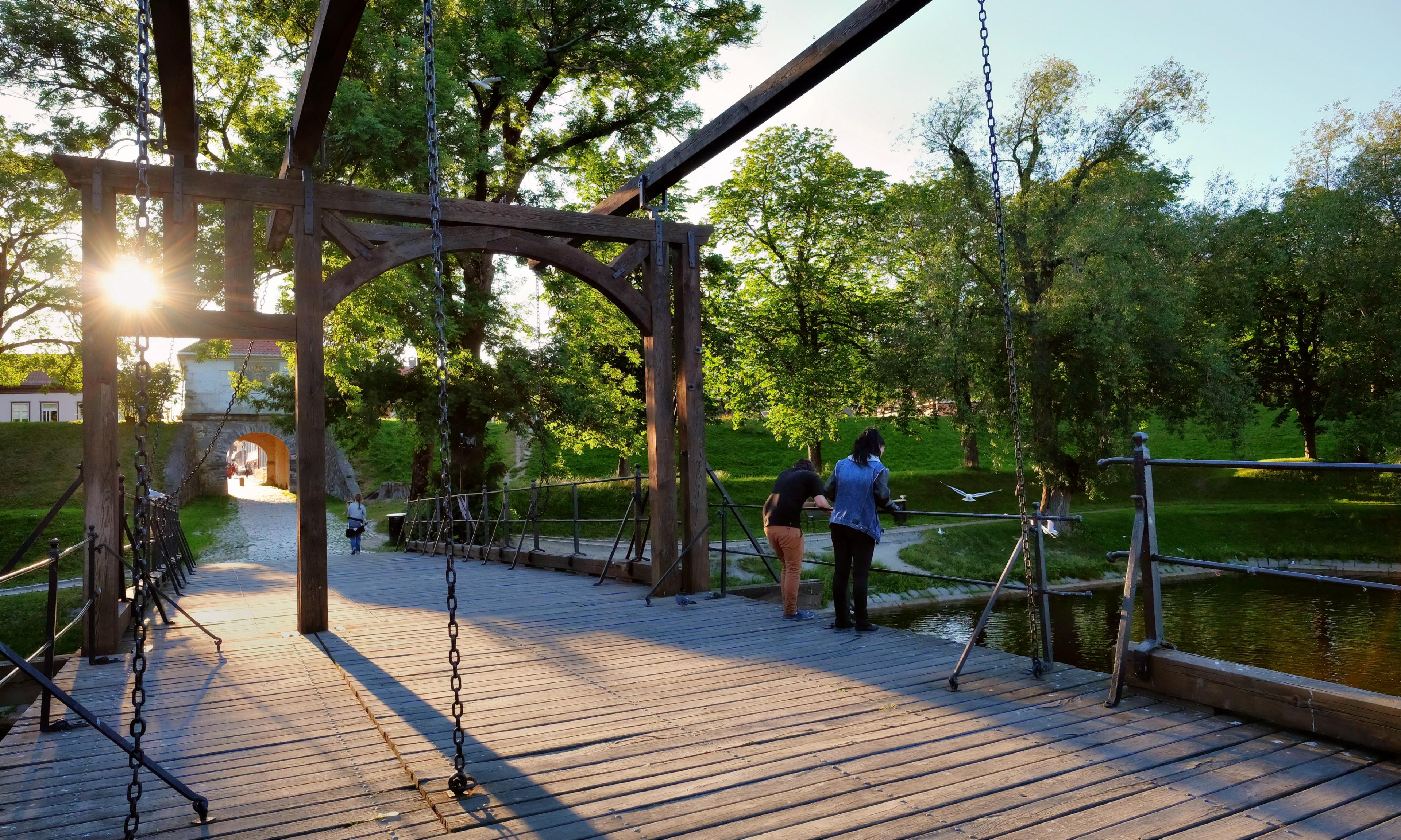 The entrance to Gamlebyen "old town" in Fredrikstad, Eastern Norway