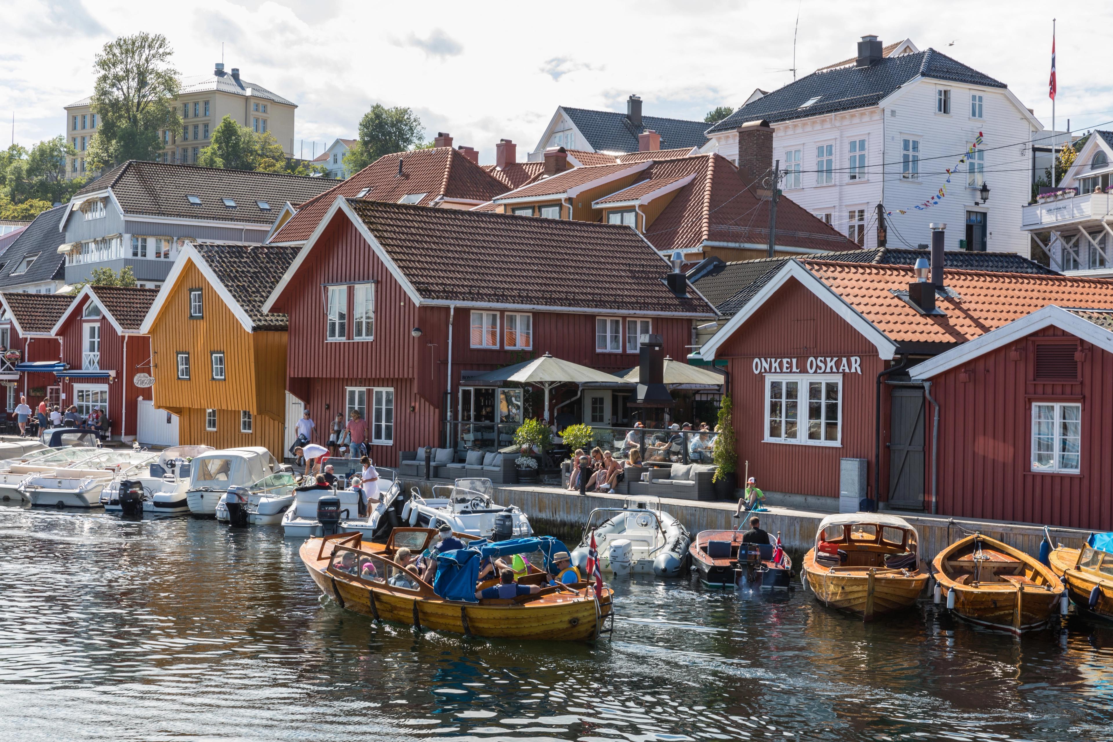 The harbor in Kragerø, Southern Norway