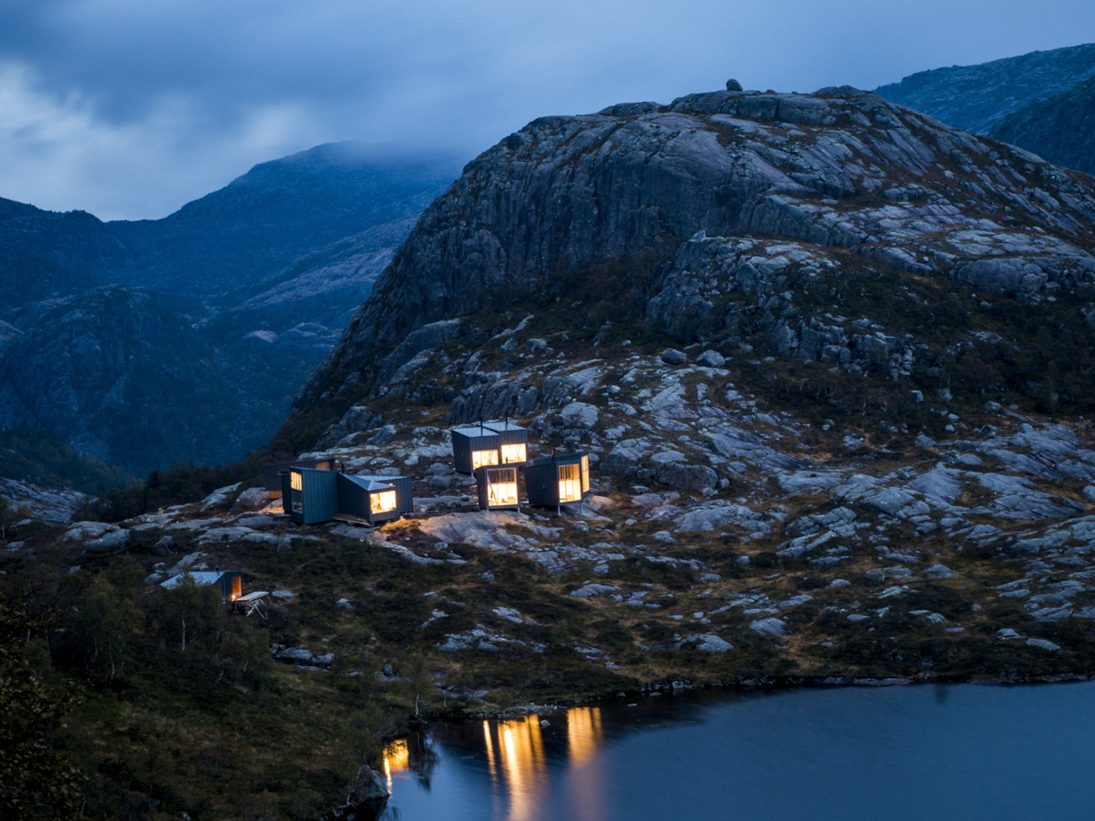 Skåpet mountain cabin, one of many architectural cabins in Norway