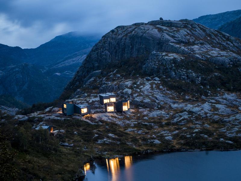 Skåpet mountain cabin, one of many architectural cabins in Norway