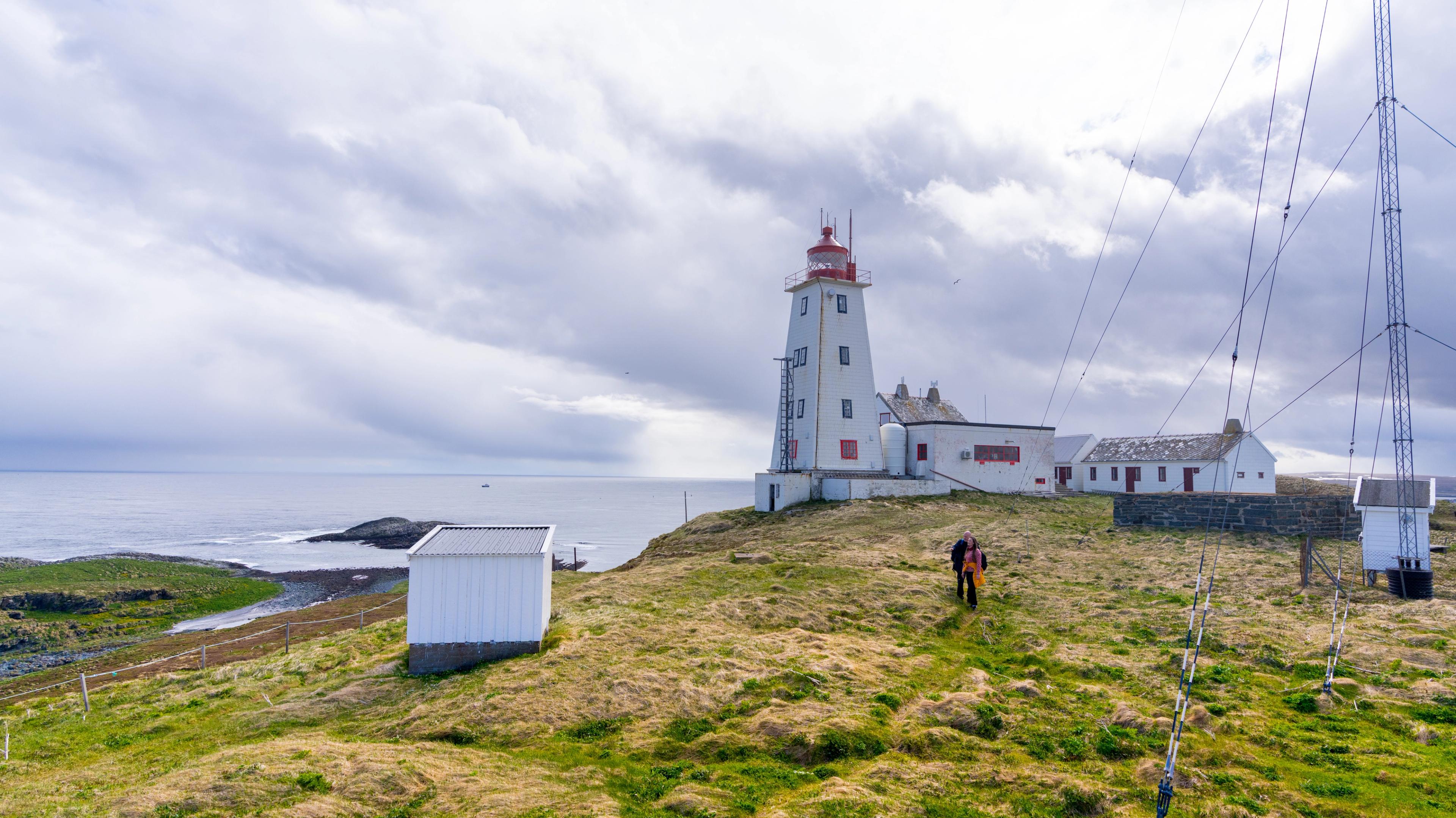 Vardø lighthouse at Hornøya island outside of Vardø in Varanger, Northern Norway