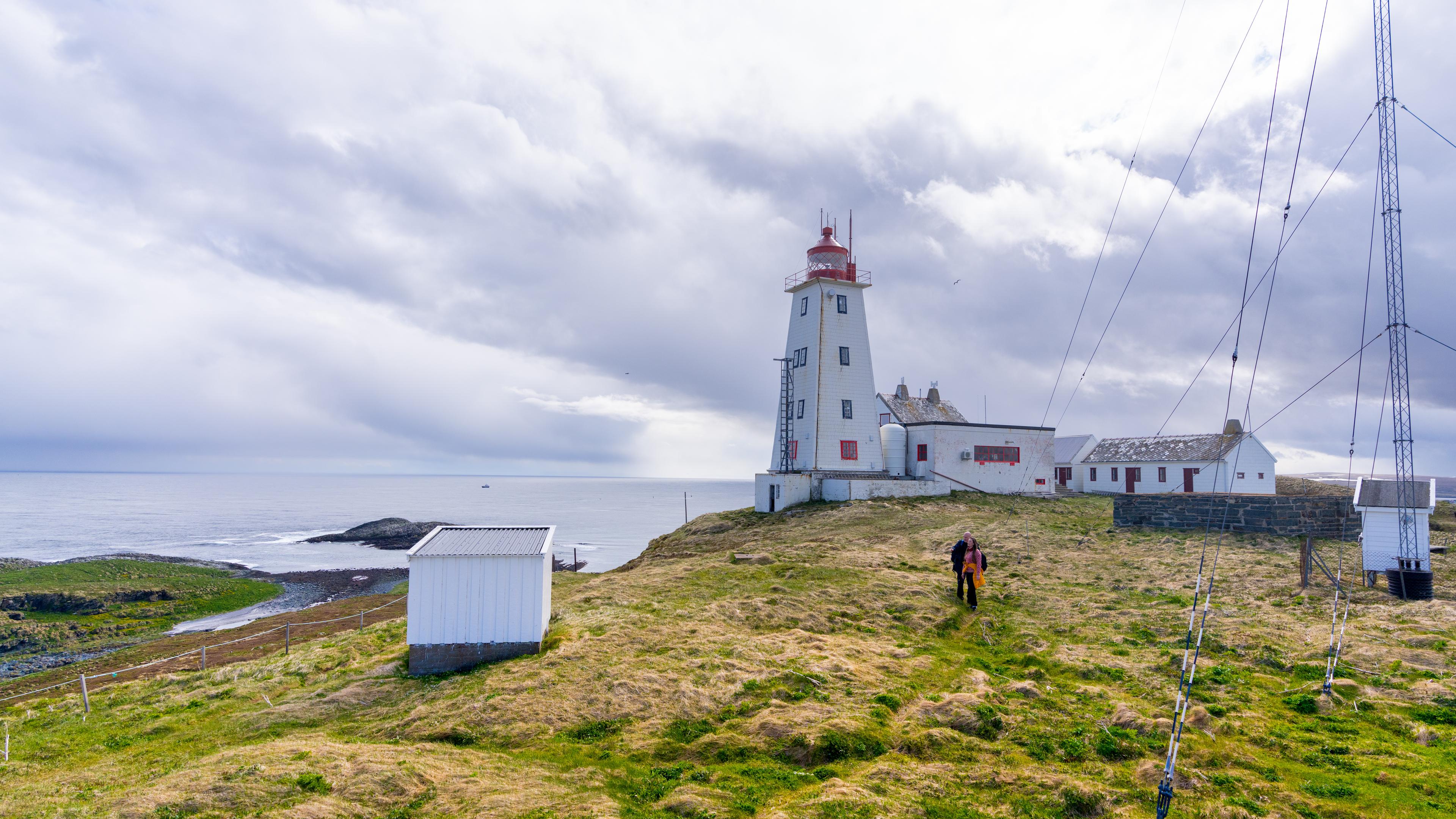 Vardø lighthouse at Hornøya island outside of Vardø in Varanger, Northern Norway