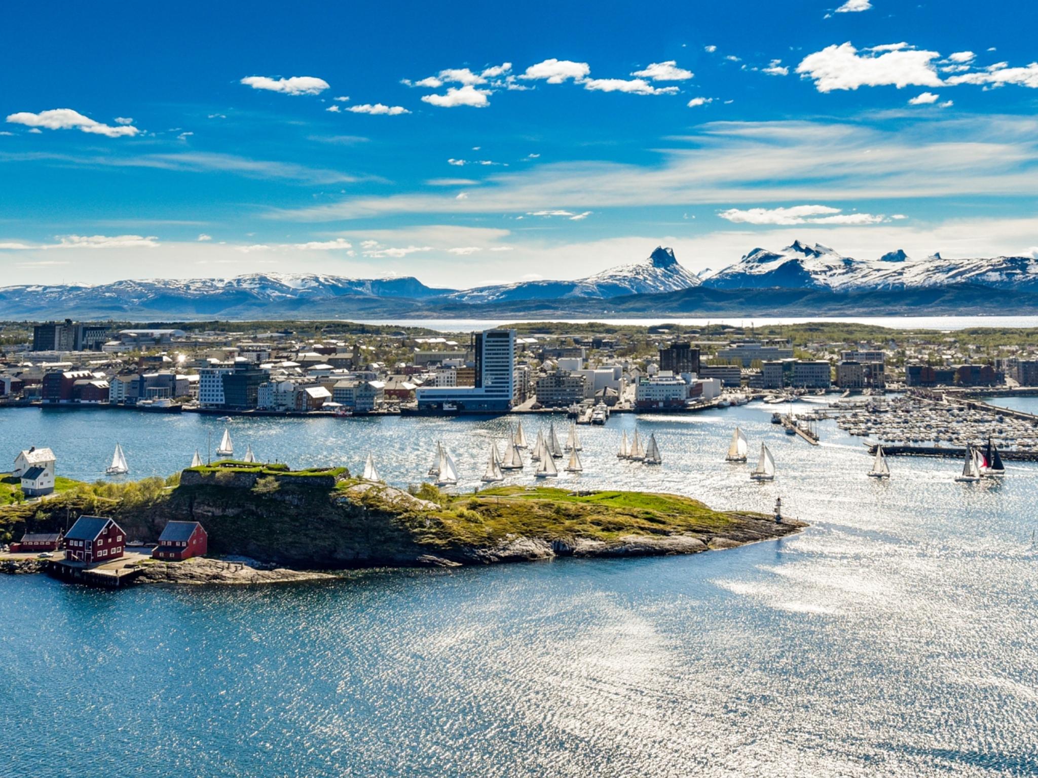 Bodø city, Northern Norway, a sunny summer day
