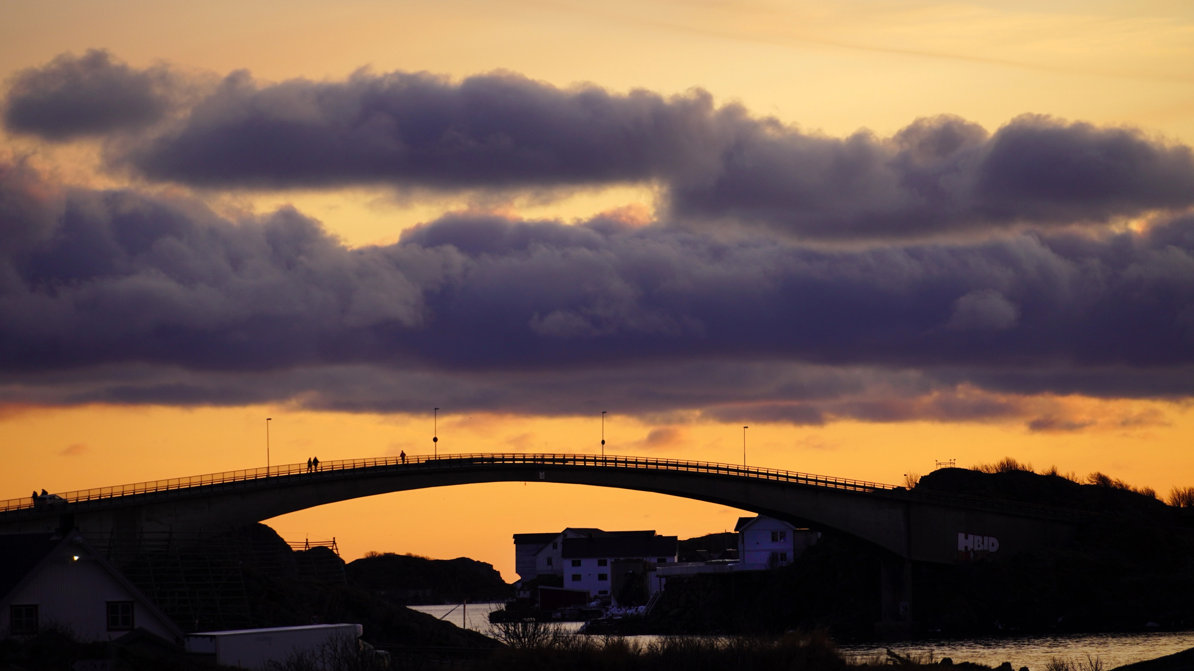 A bridge in the sunset