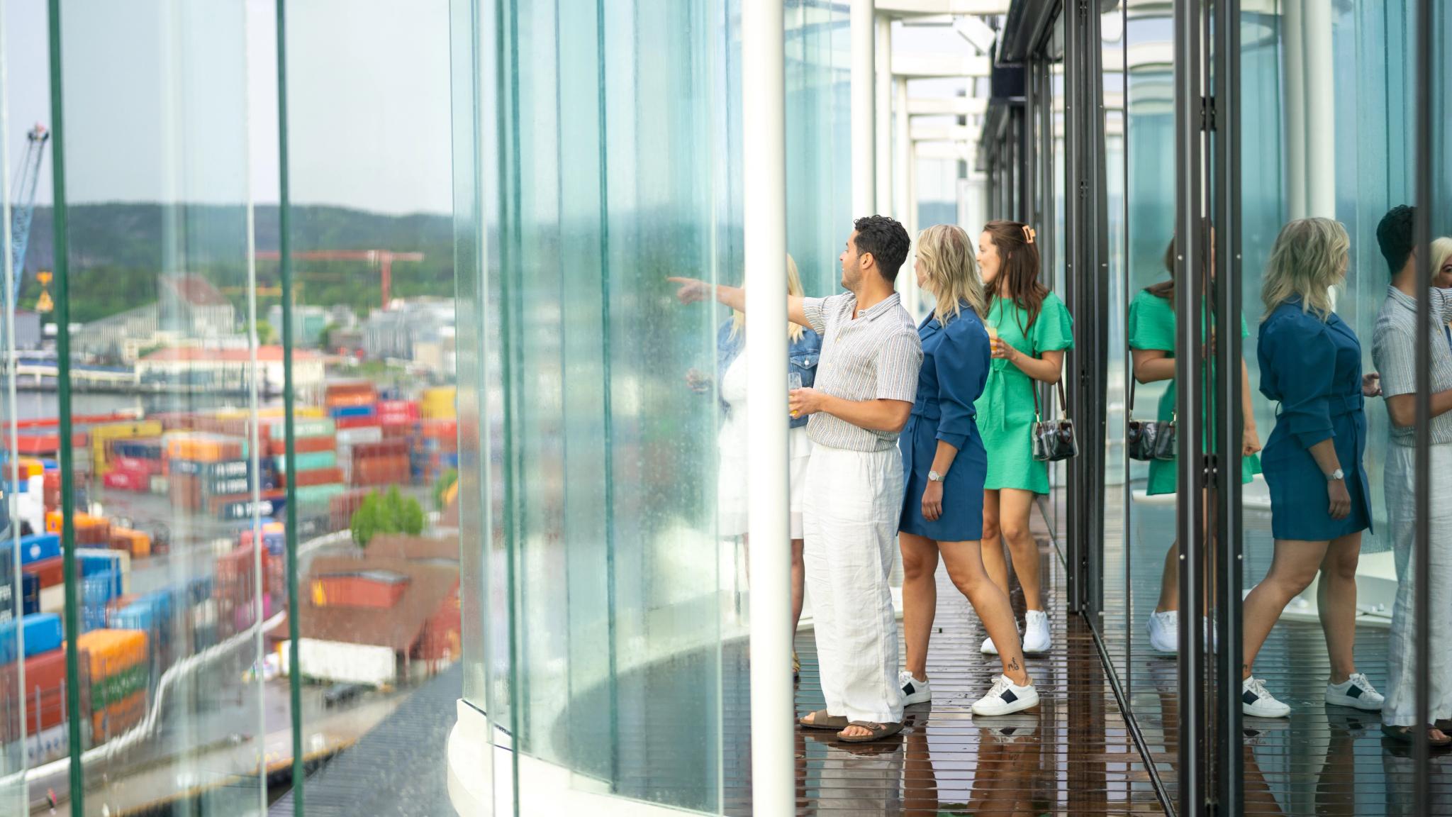 View from the rooftop bar at the Kunstsilo in Kristiansand