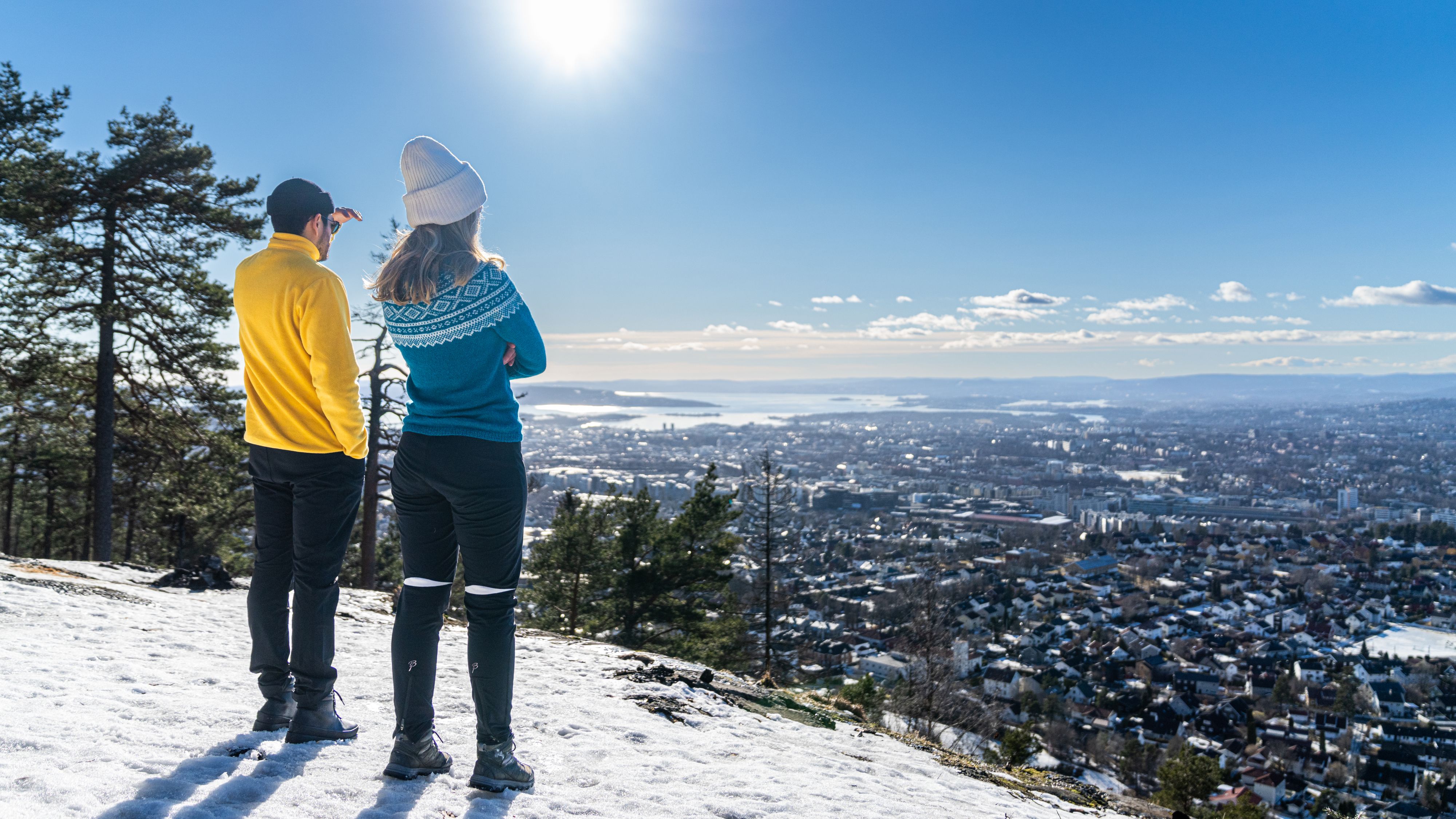Viewpoint over Oslo city from Grefsenkollen