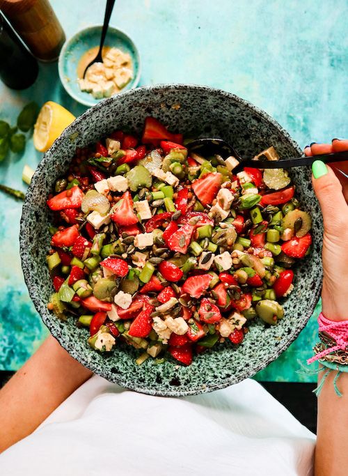 A bowl of salat made by cookbook author Hanne-Lene Dahlgren