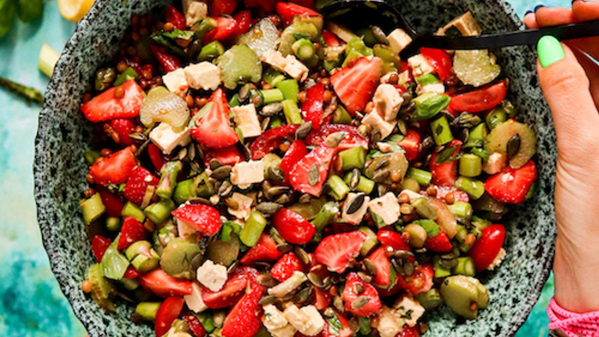 A bowl of salat made by cookbook author Hanne-Lene Dahlgren